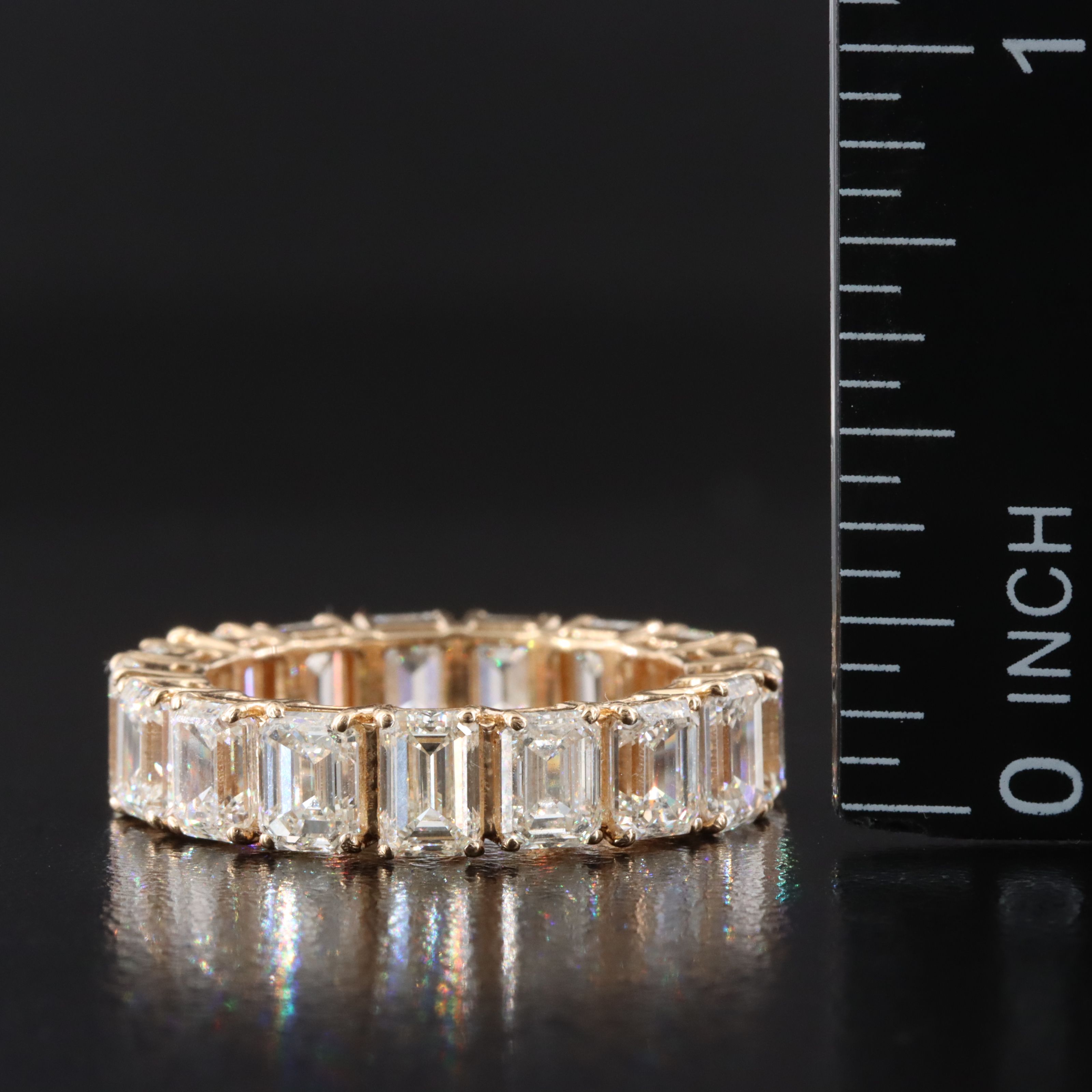 18K 6.80 CTW Diamond Eternity Band with GIA Reports