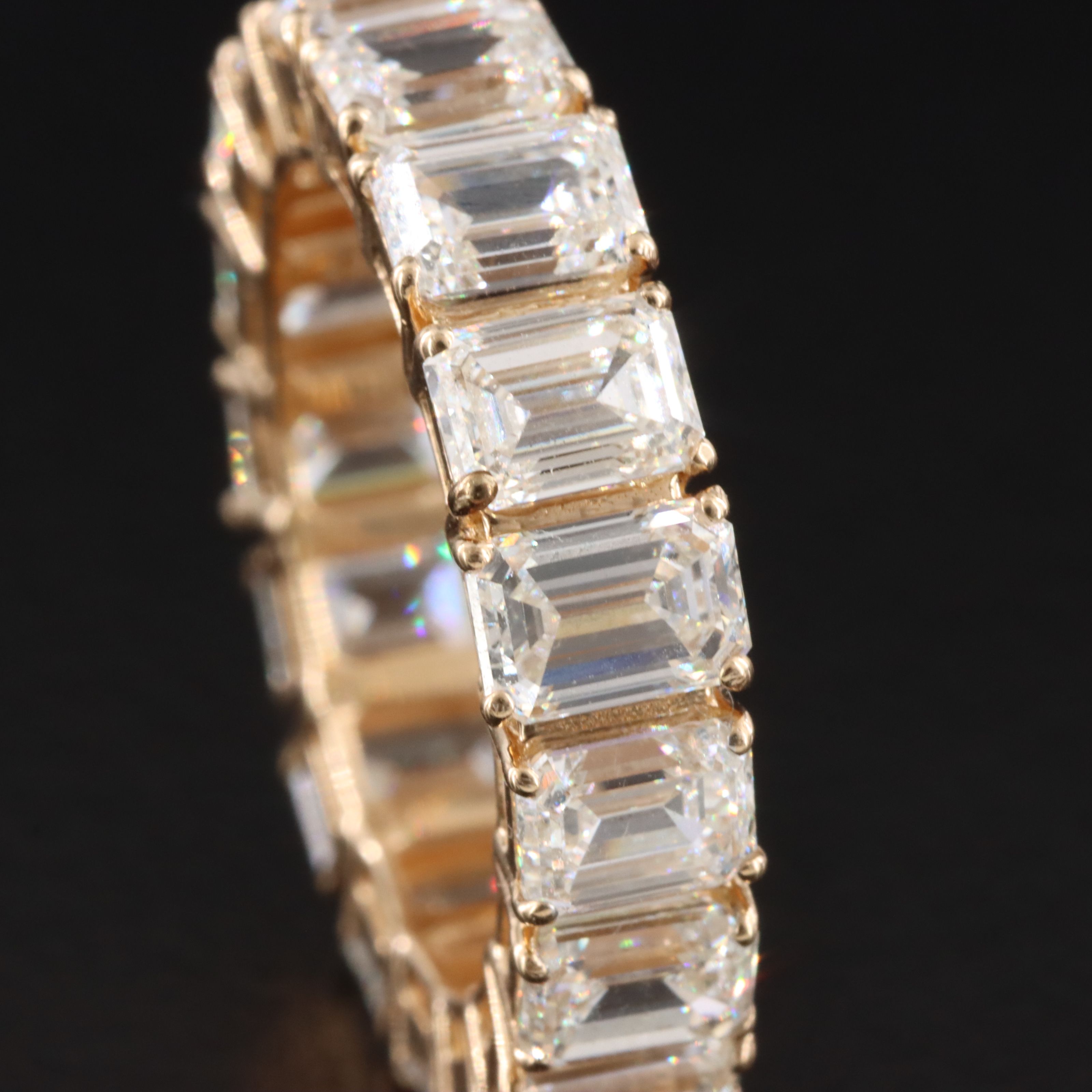 18K 6.80 CTW Diamond Eternity Band with GIA Reports