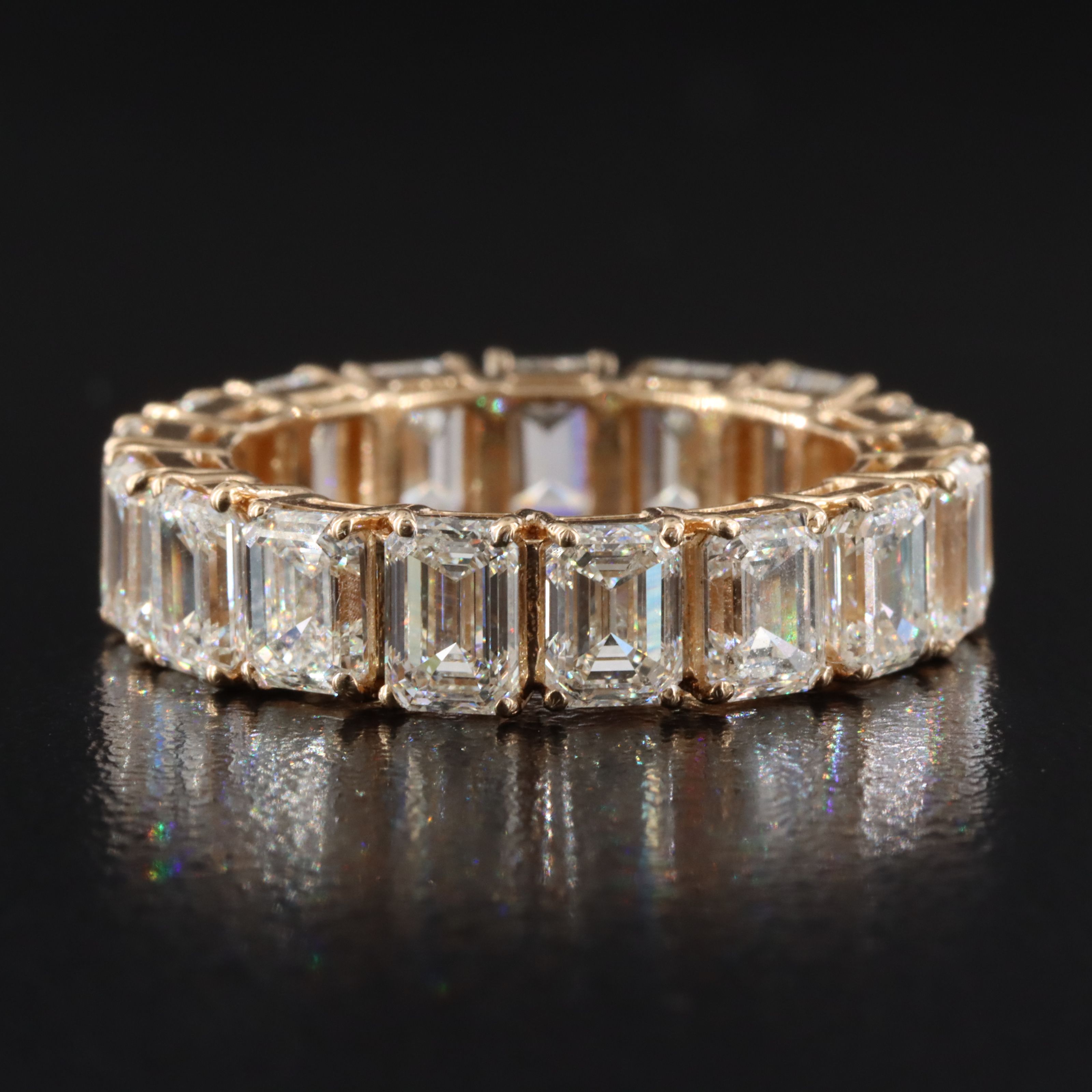 18K 6.80 CTW Diamond Eternity Band with GIA Reports