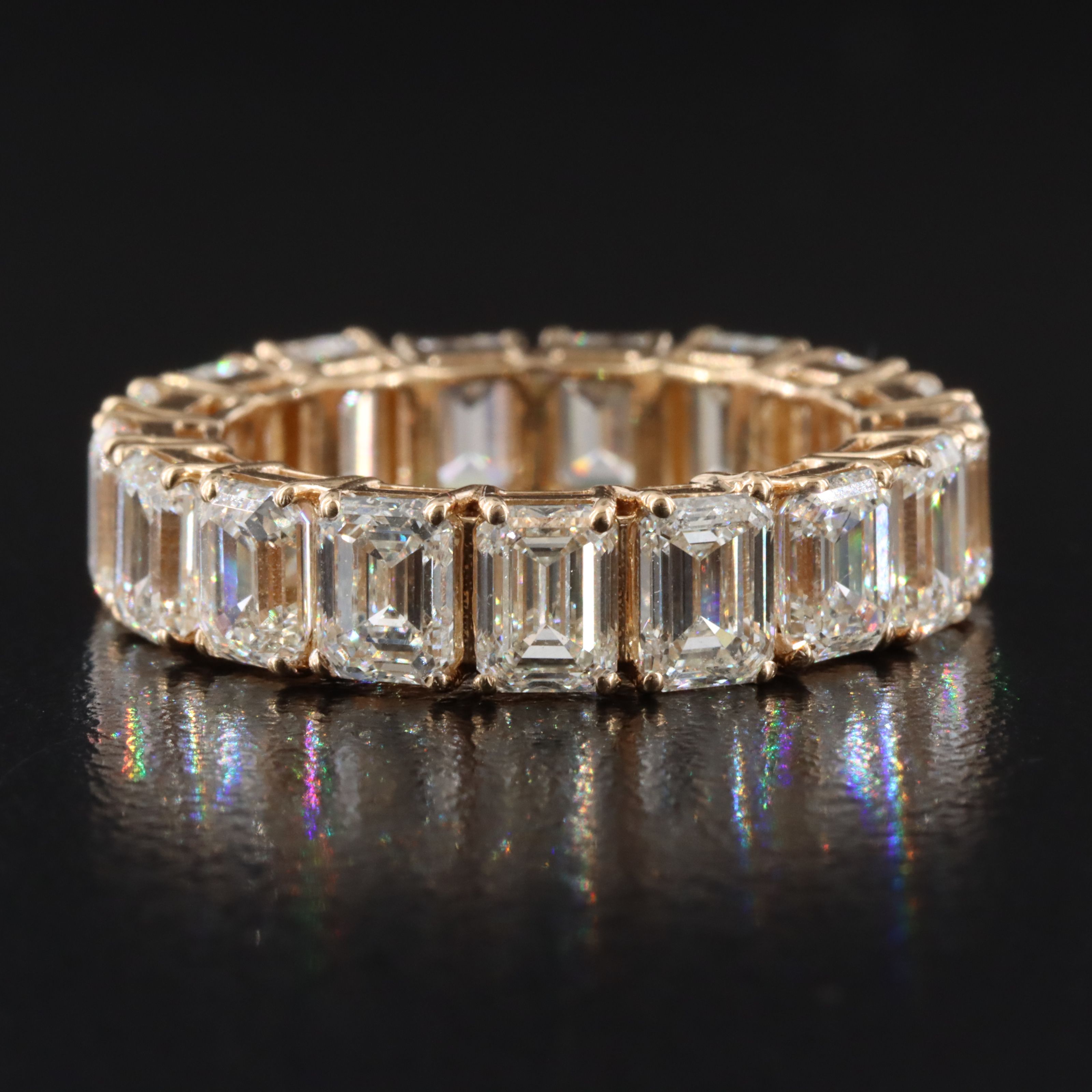 18K 6.80 CTW Diamond Eternity Band with GIA Reports