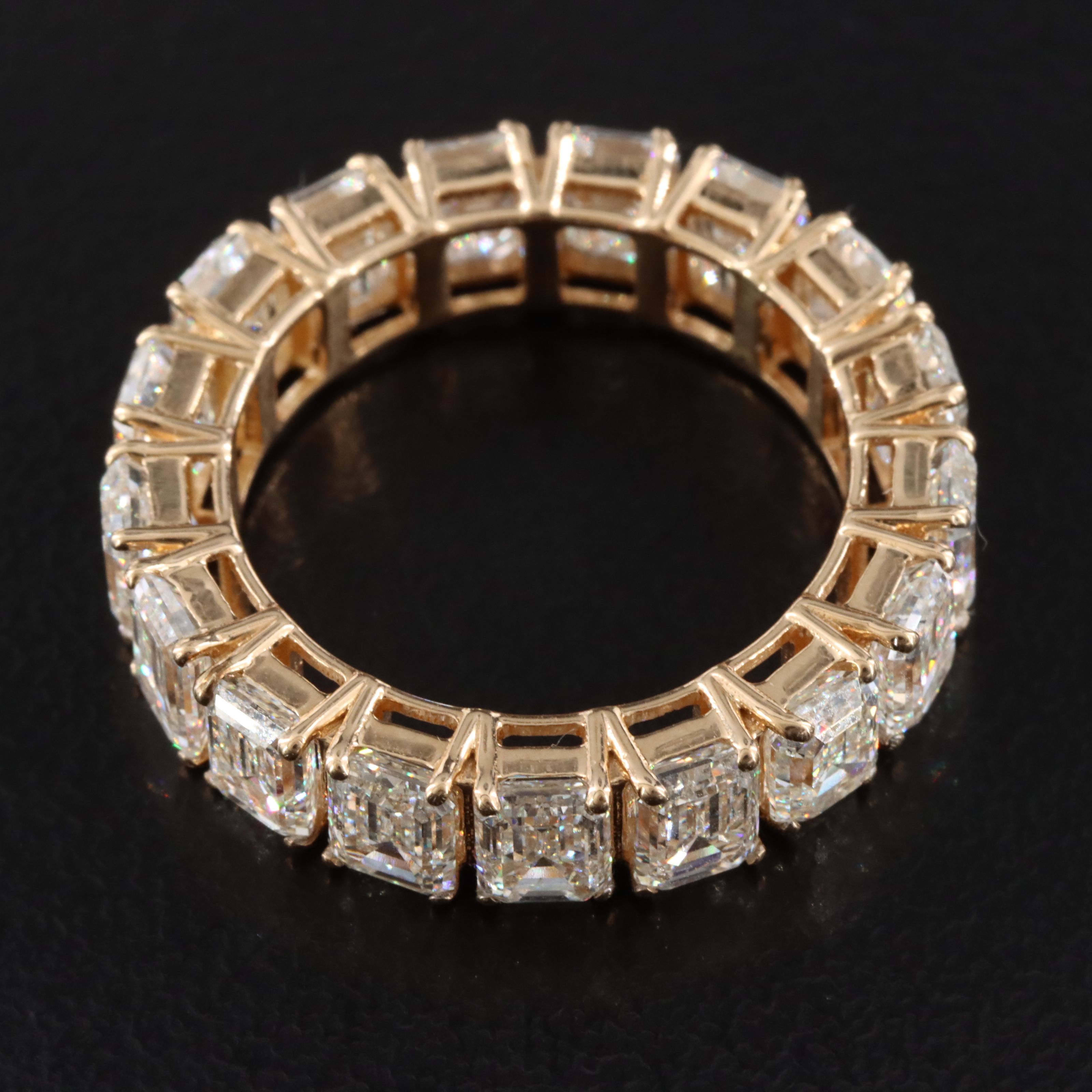 18K 6.80 CTW Diamond Eternity Band with GIA Reports
