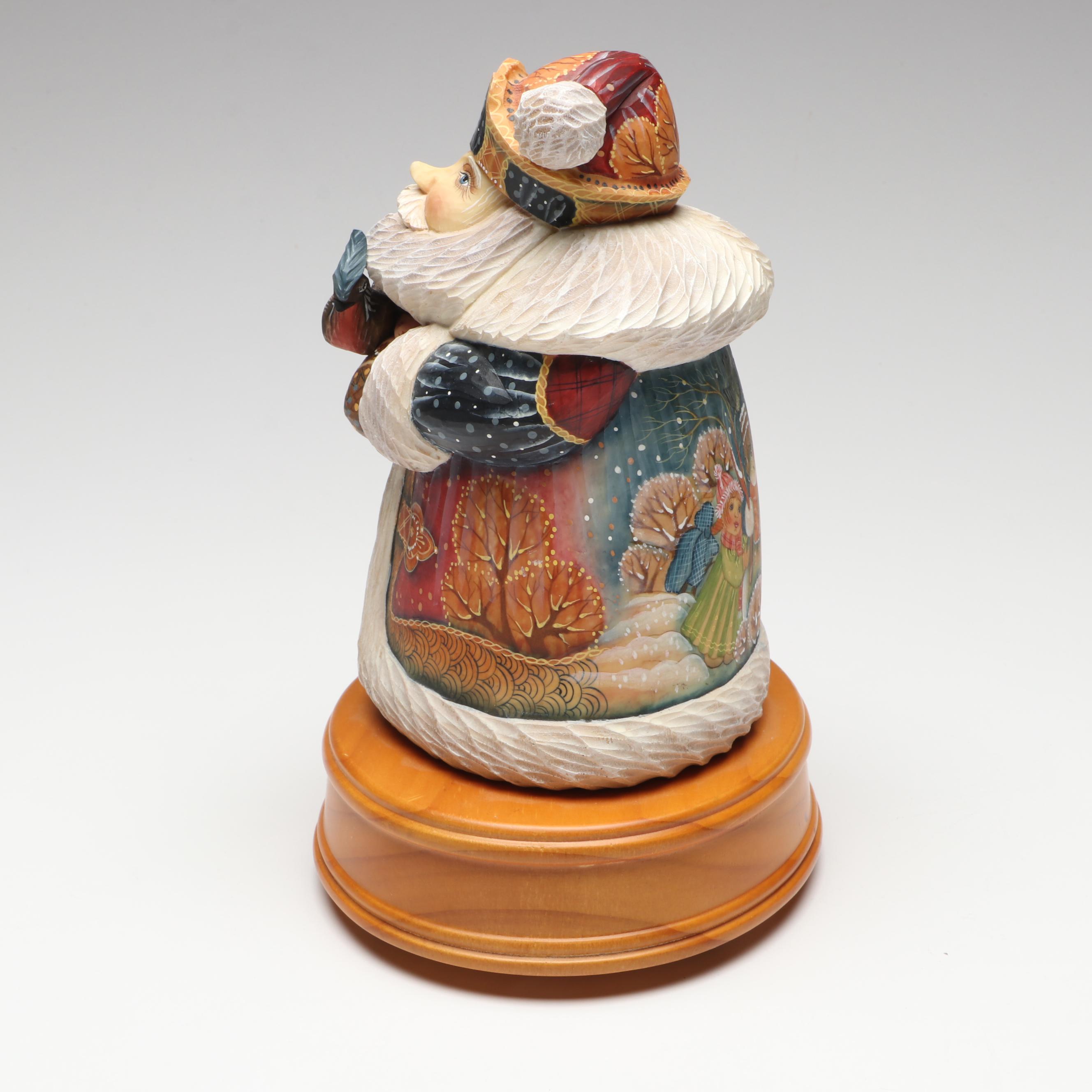 G. DeBrekht "Musical Villager" Figurine with Doll and Vase