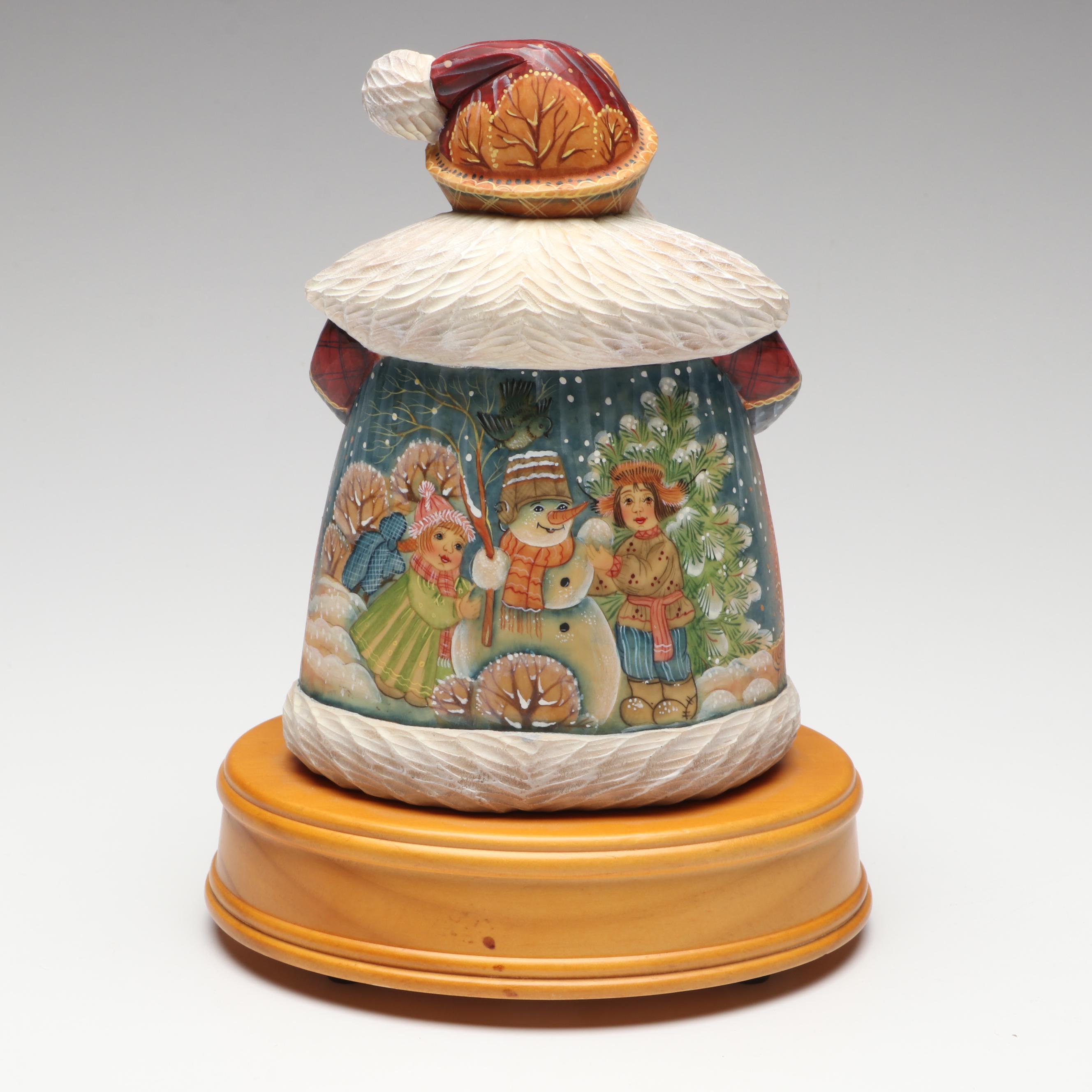 G. DeBrekht "Musical Villager" Figurine with Doll and Vase