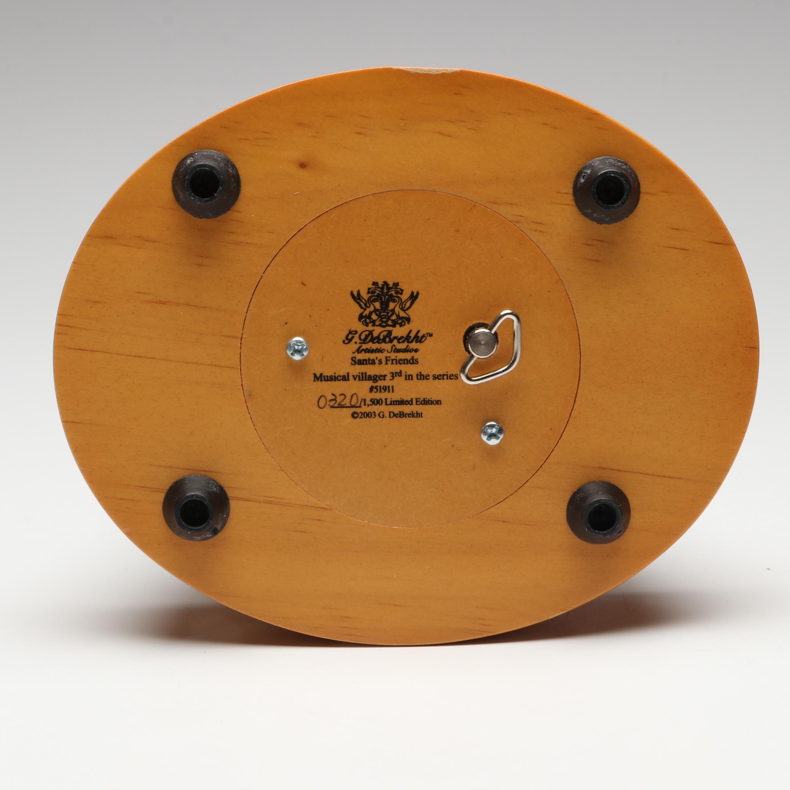 G. DeBrekht "Musical Villager" Figurine with Doll and Vase