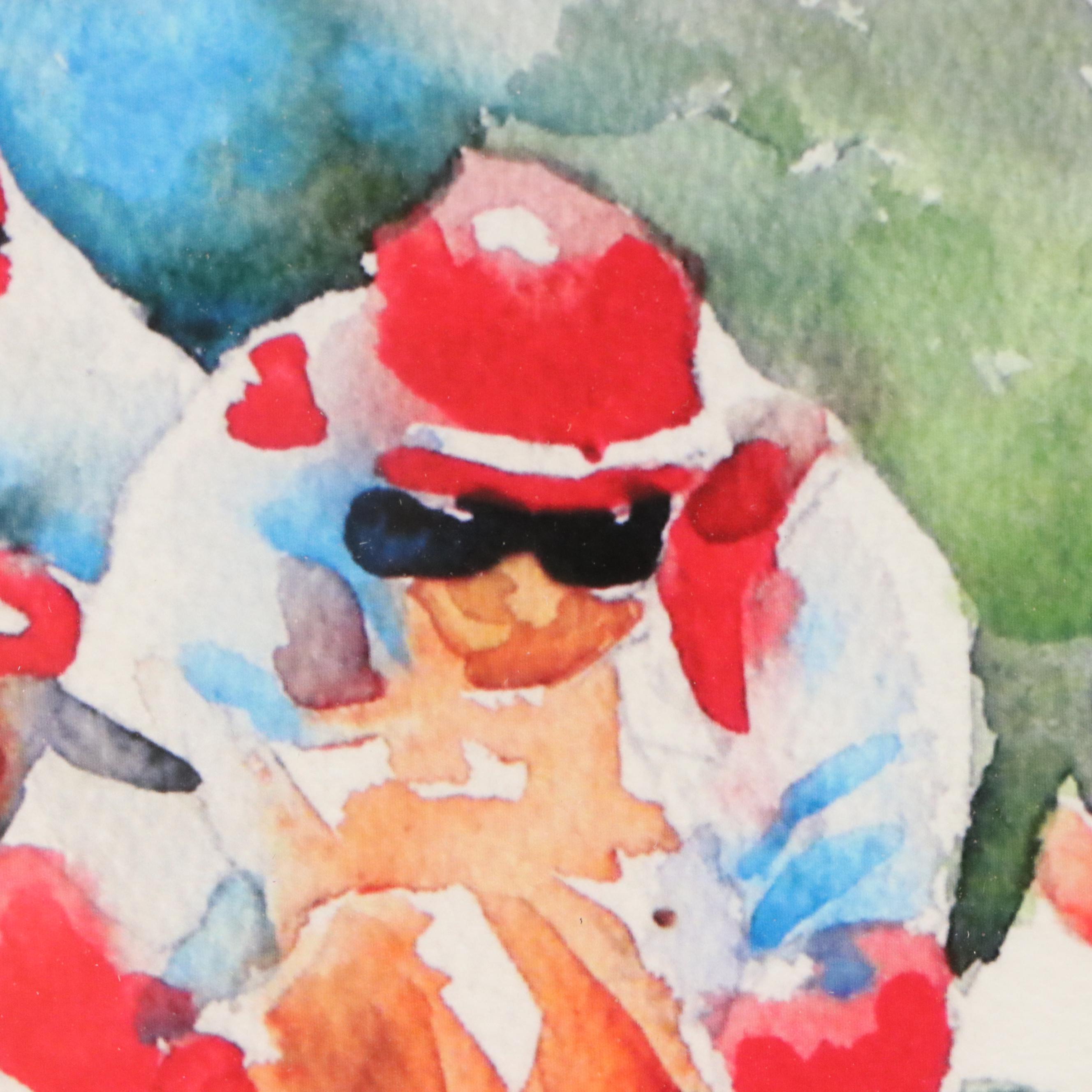 Ron Krajewski Watercolor Paintings of Racing Horse Portraits, 21st Century