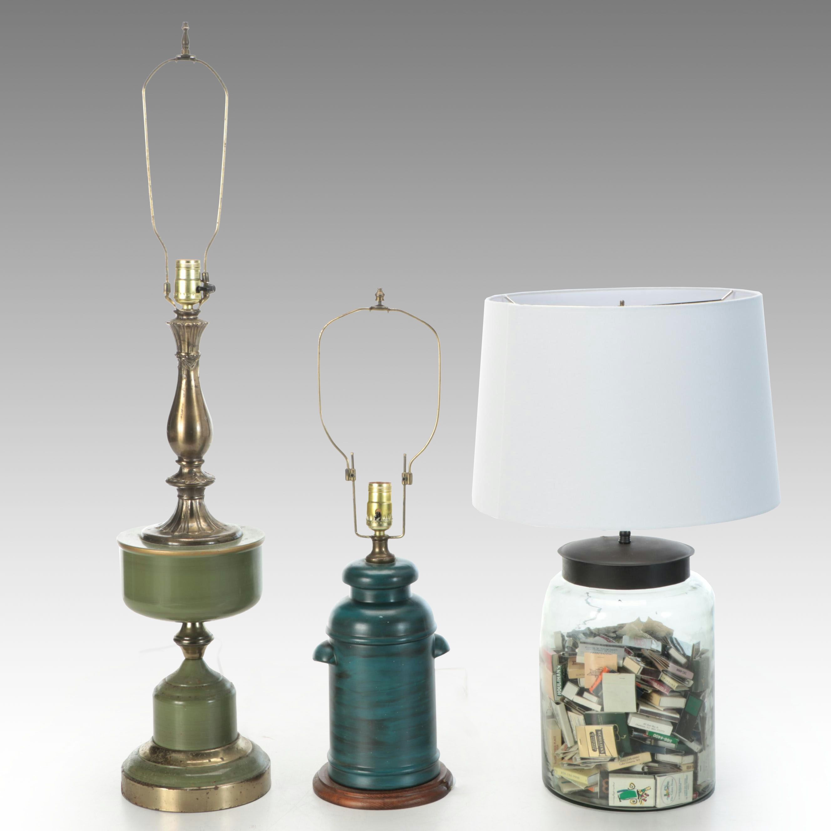 Ceramic, Metal, and Glass Table Lamps