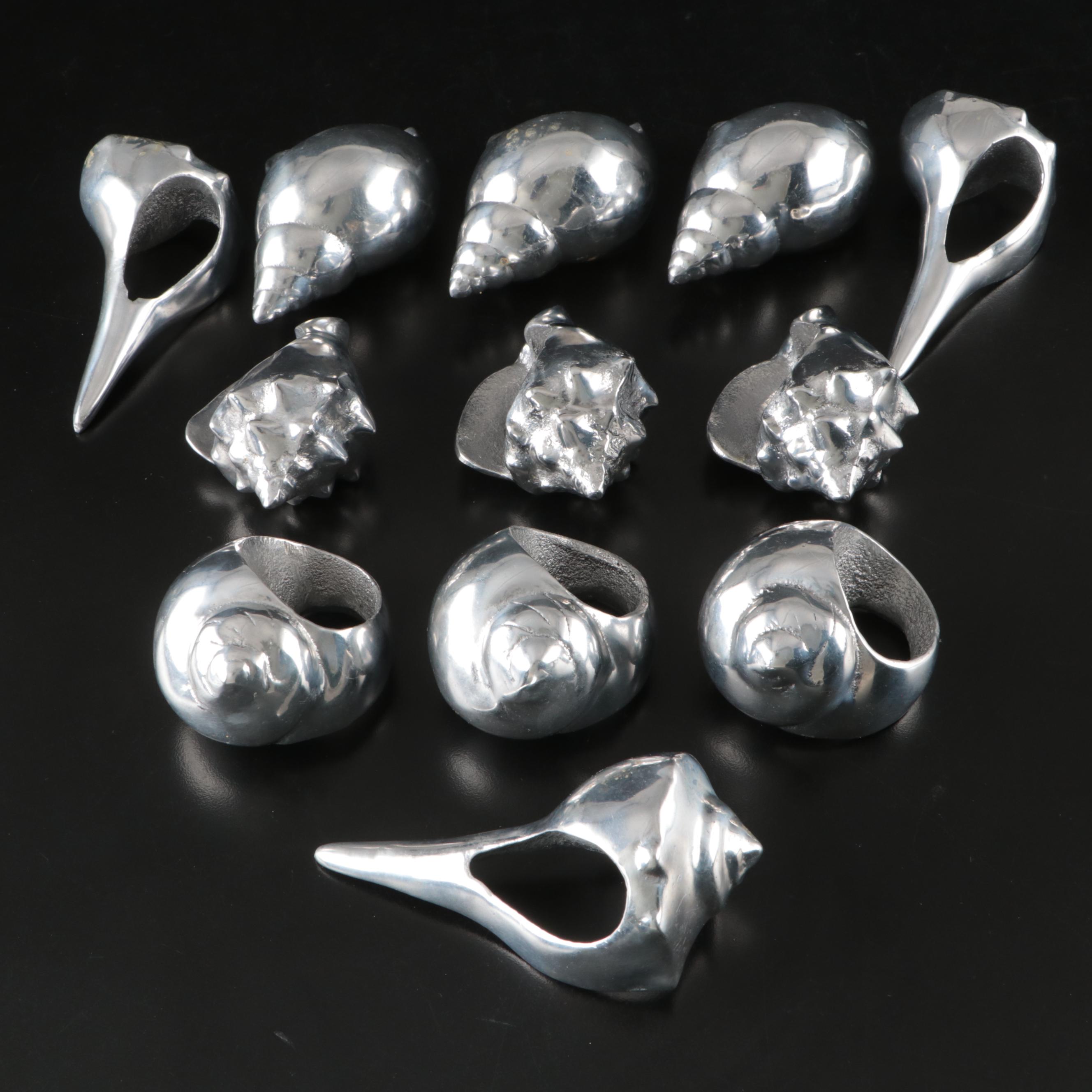 Metal Shell Shaped Napkin Rings