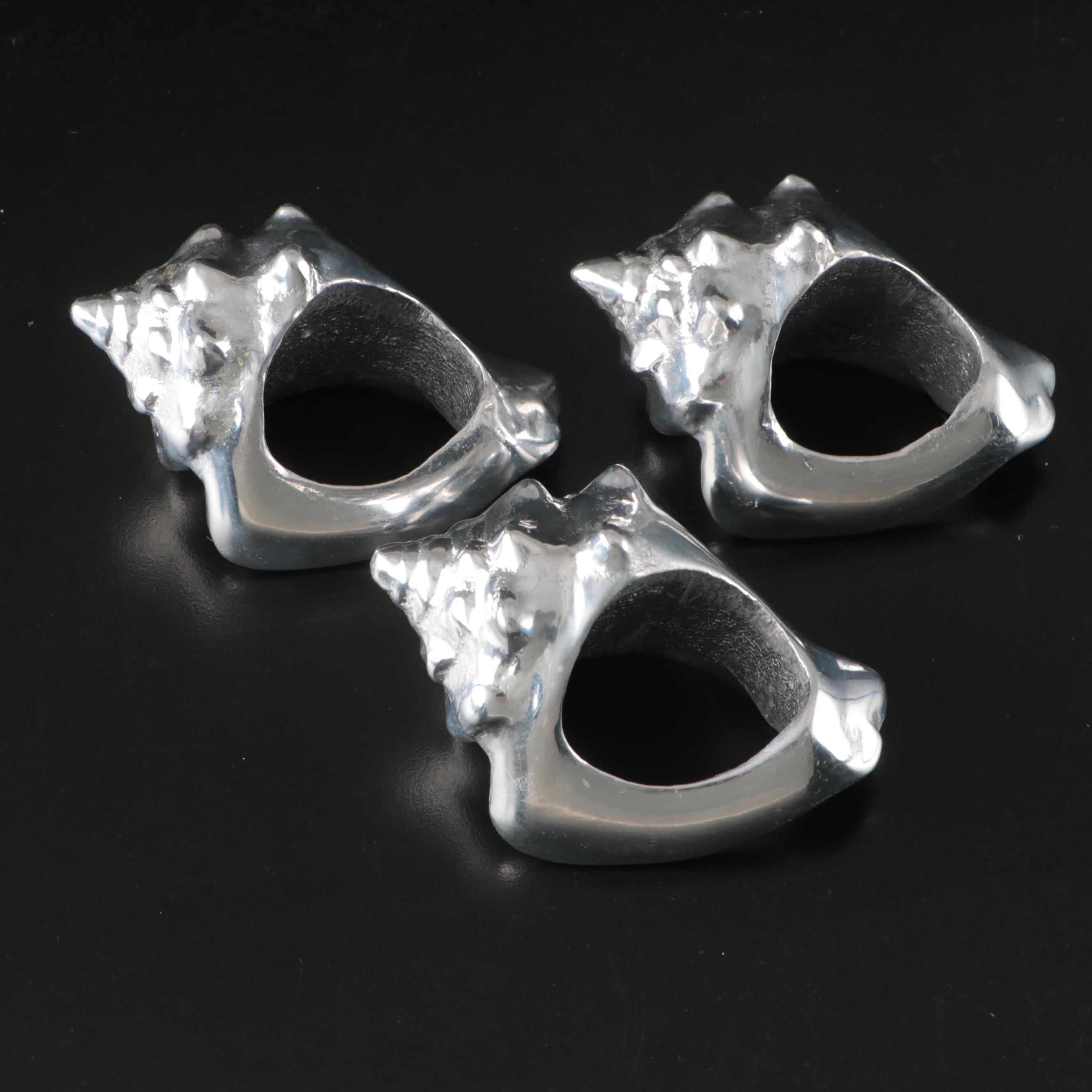 Metal Shell Shaped Napkin Rings