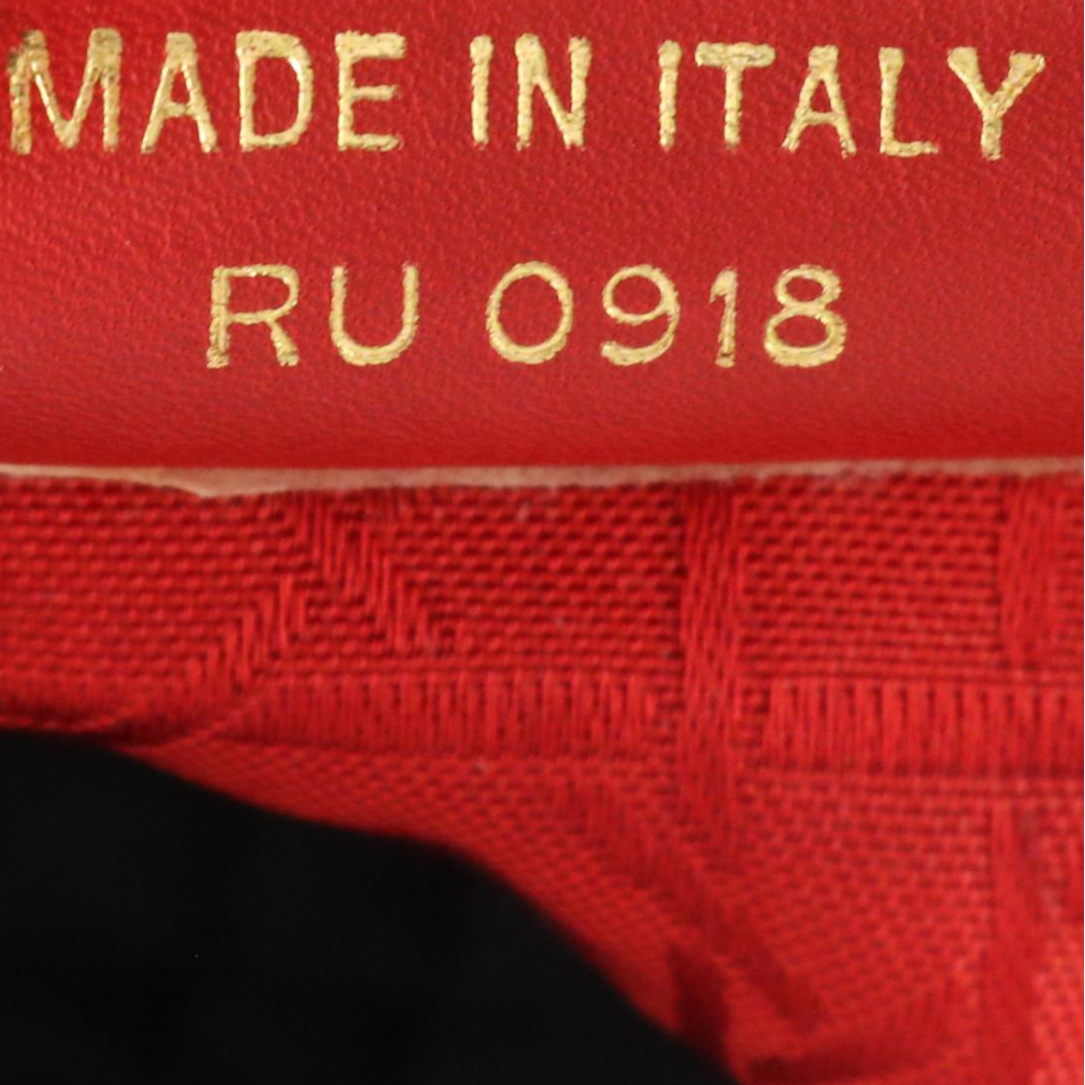 Christian Dior Black Cannage Nylon Lady Dior Handbag