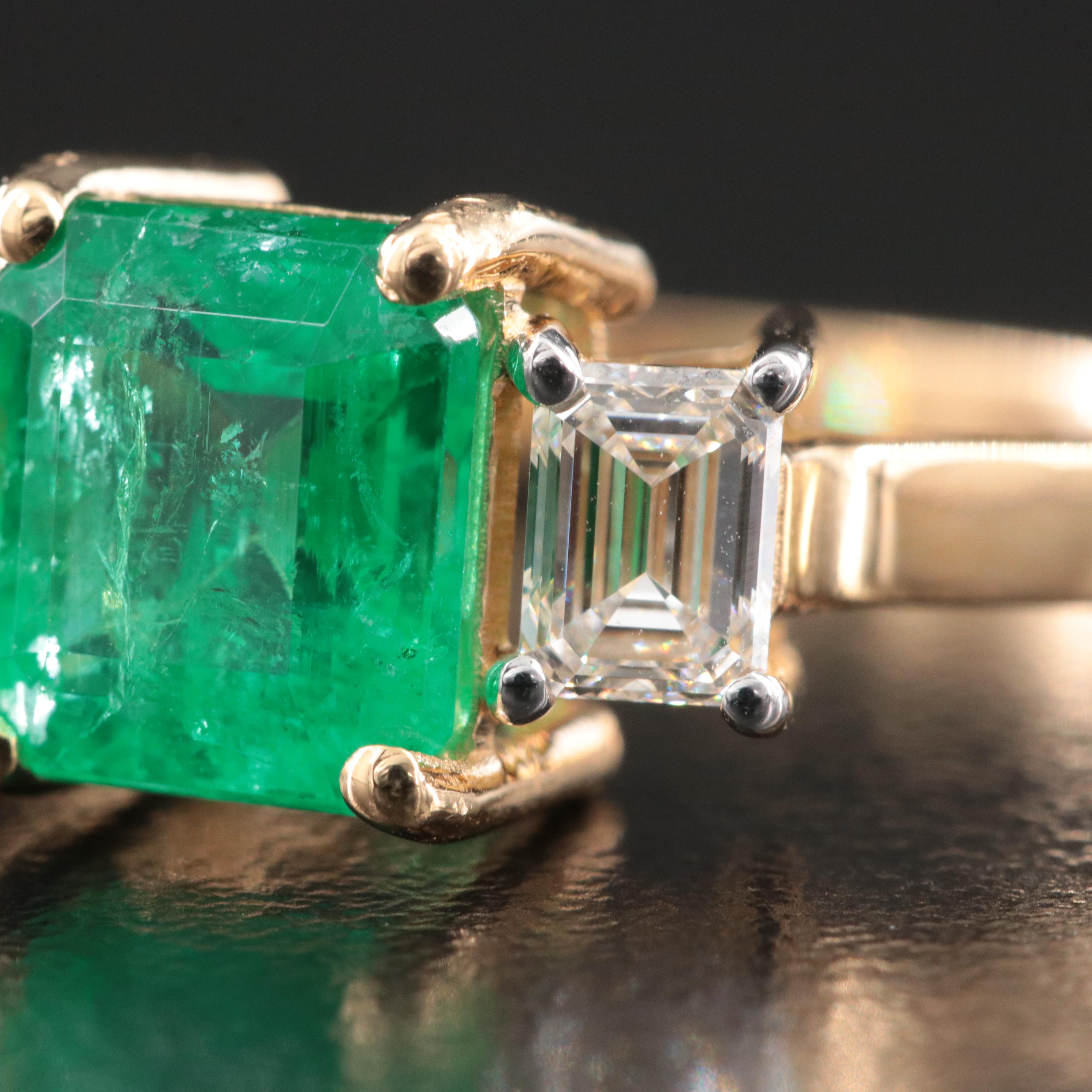 18K 2.03 CT Emerald and 0.61 CTW Diamond Ring With GIA Reports