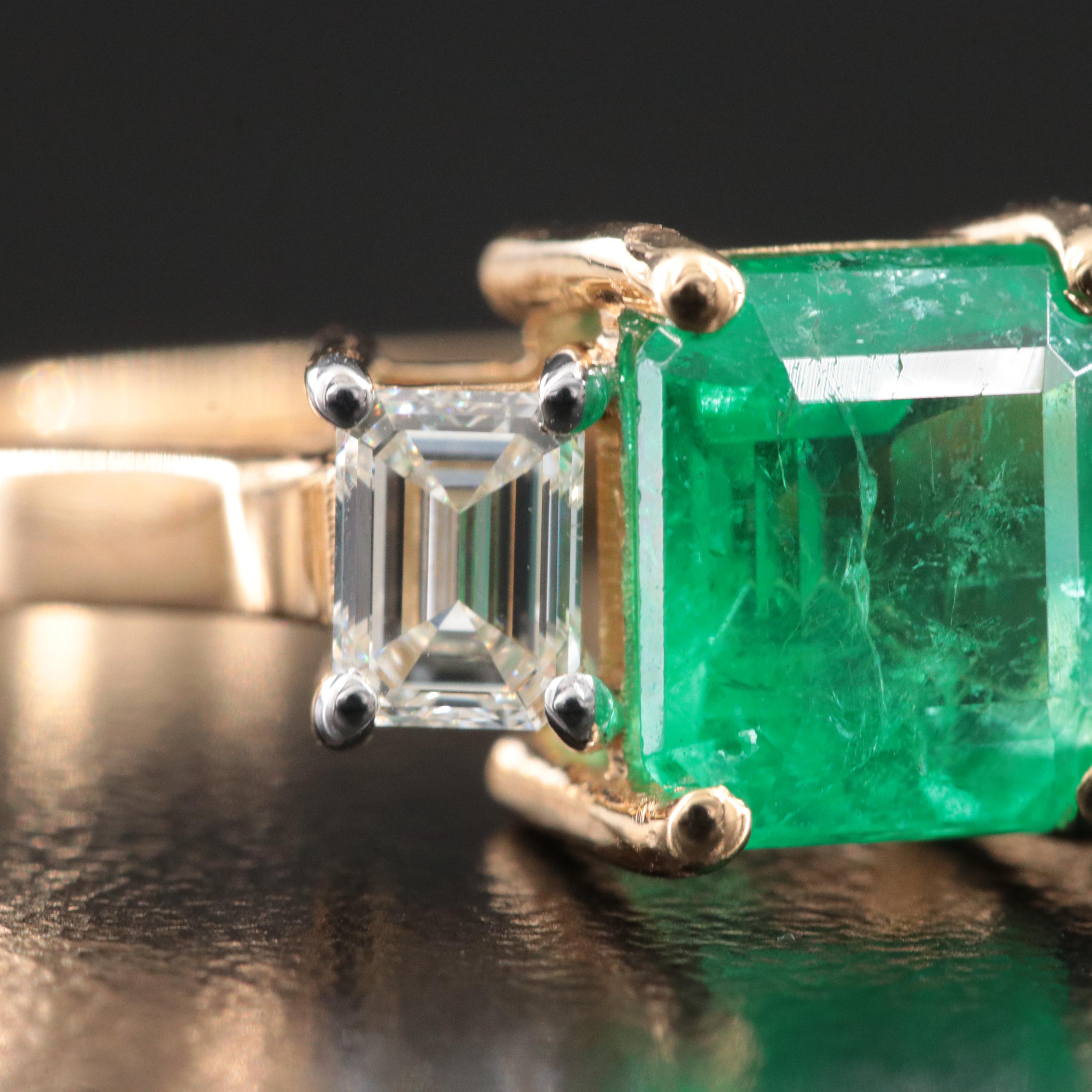 18K 2.03 CT Emerald and 0.61 CTW Diamond Ring With GIA Reports