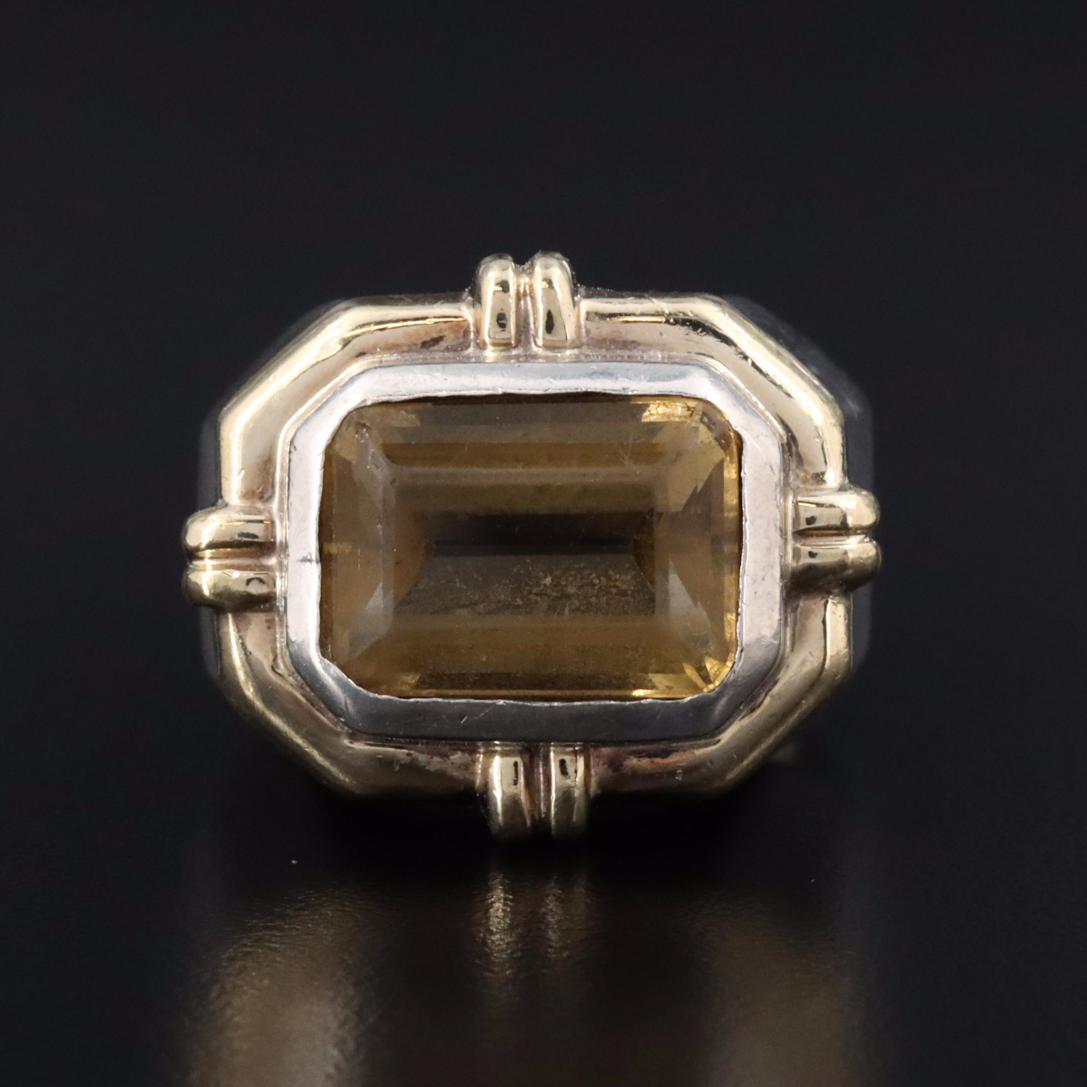 Sterling Citrine Ring