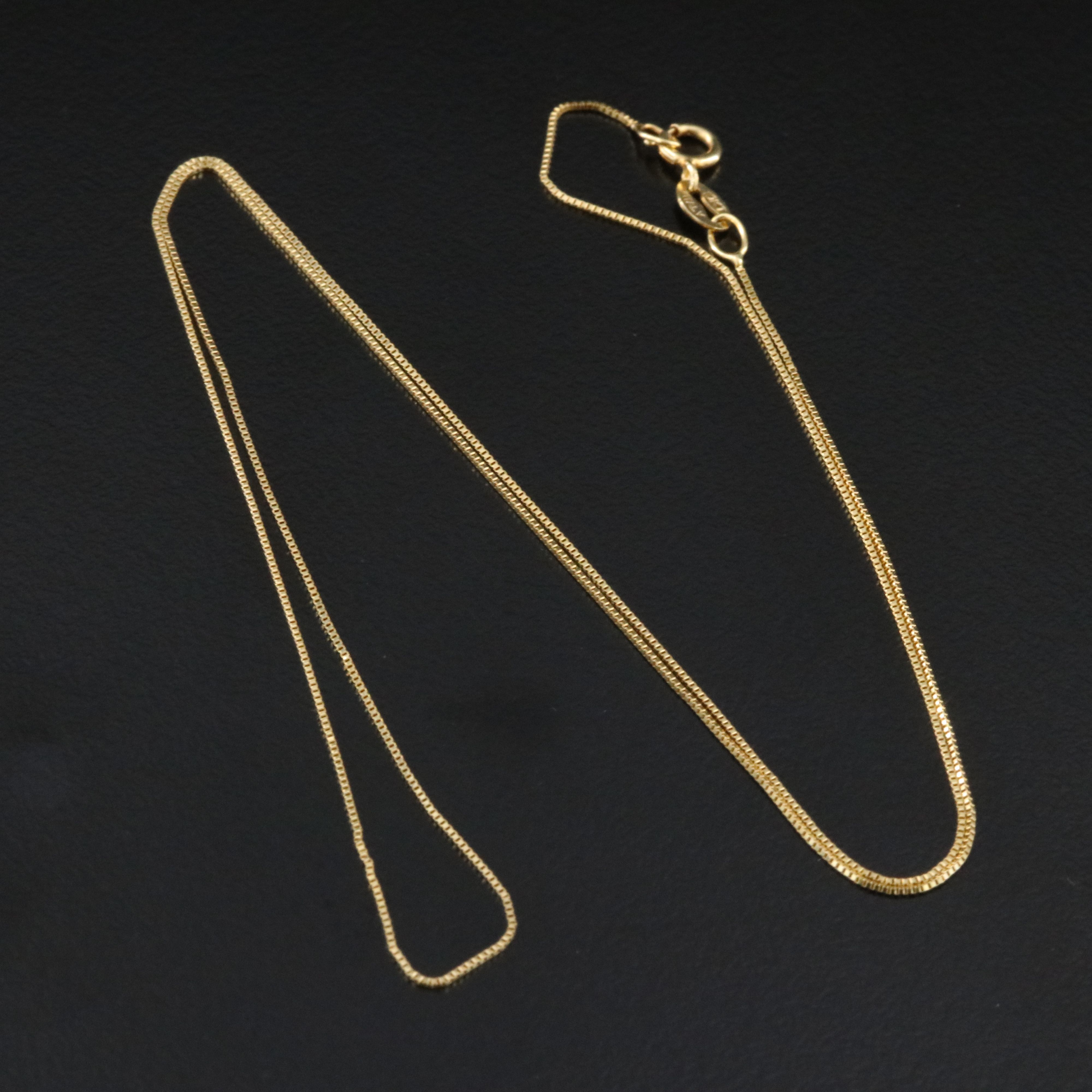 10K Box Chain Necklace