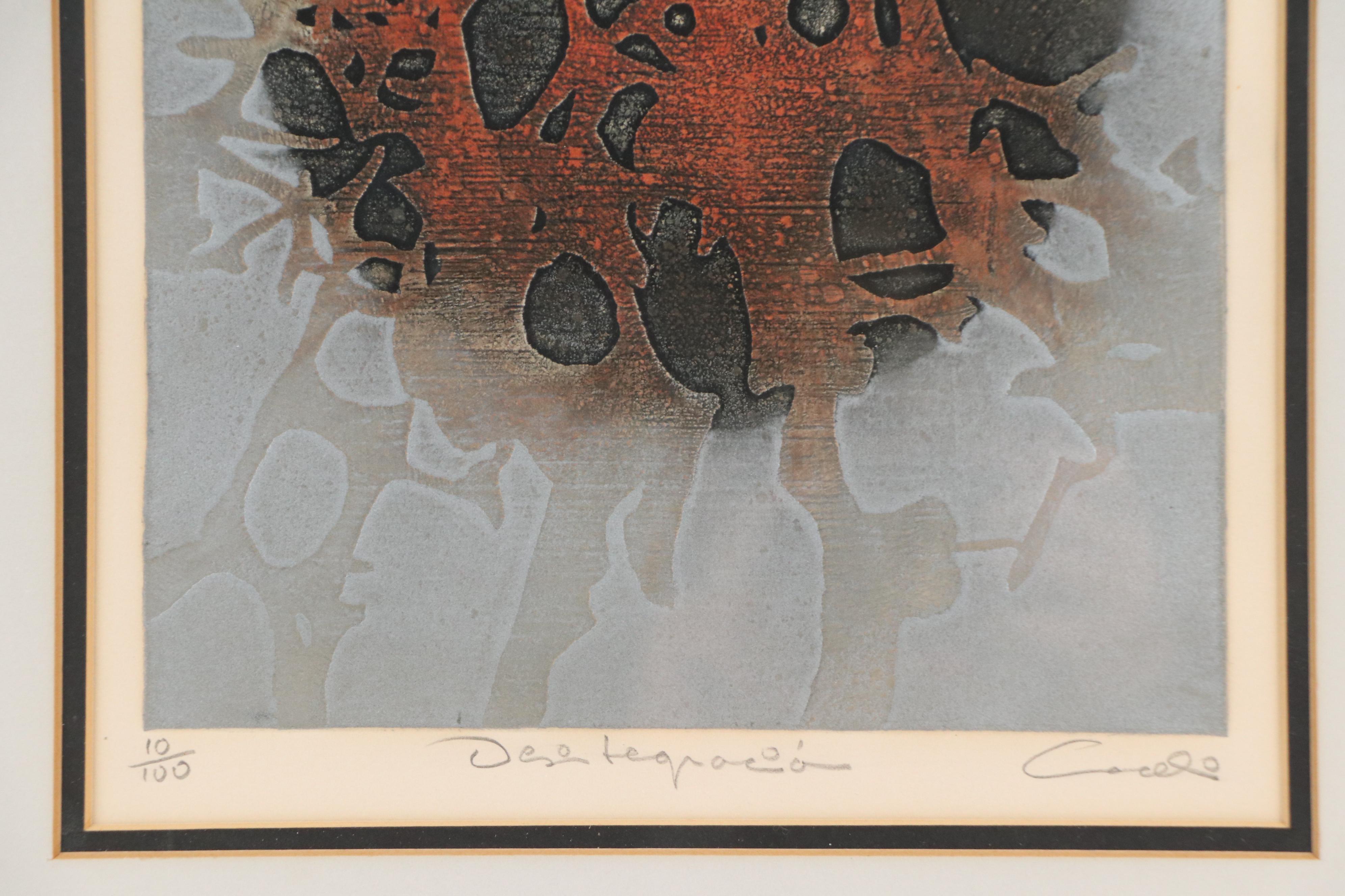 Abstract Biomorphic Etching, Late 20th Century