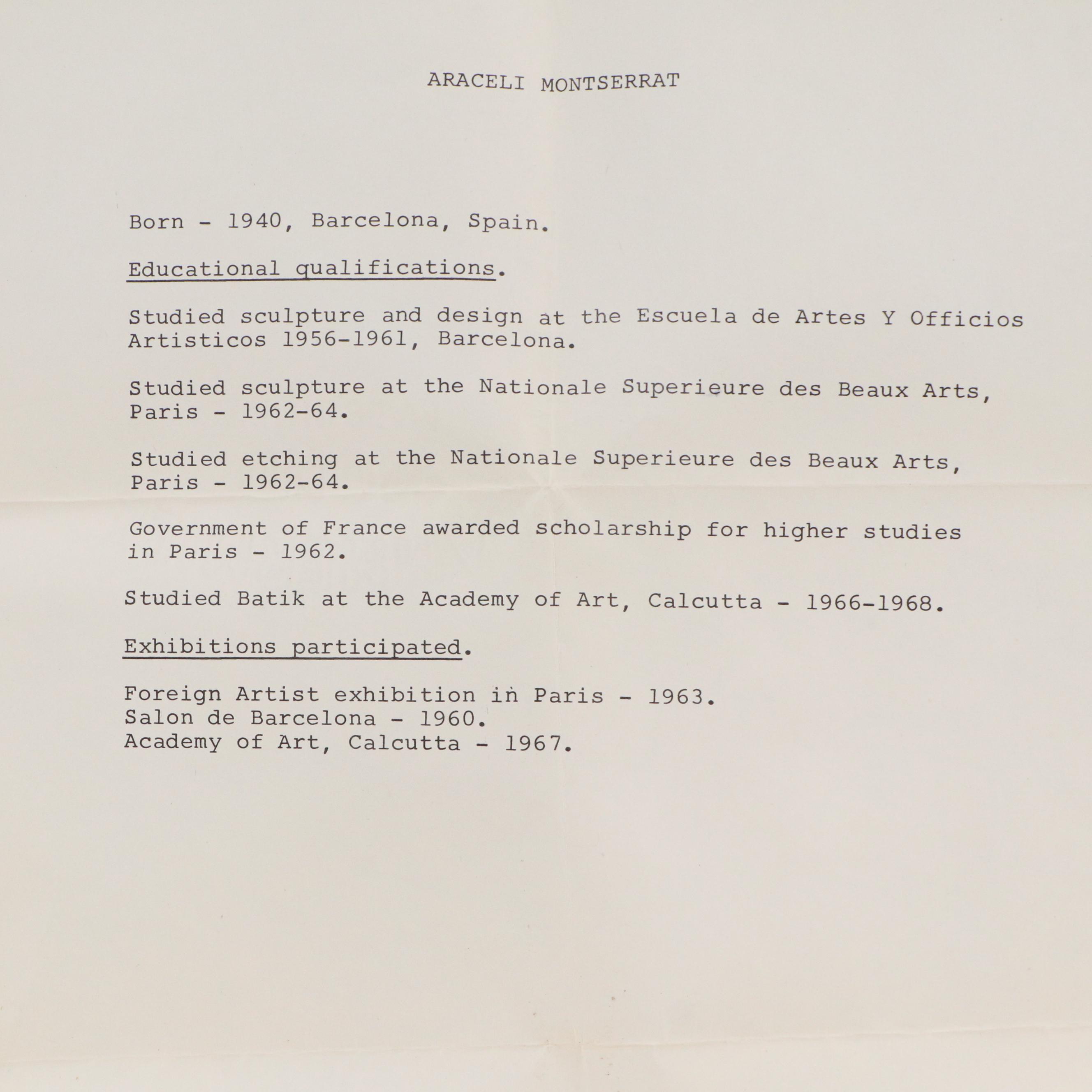 Abstract Biomorphic Etching, Late 20th Century