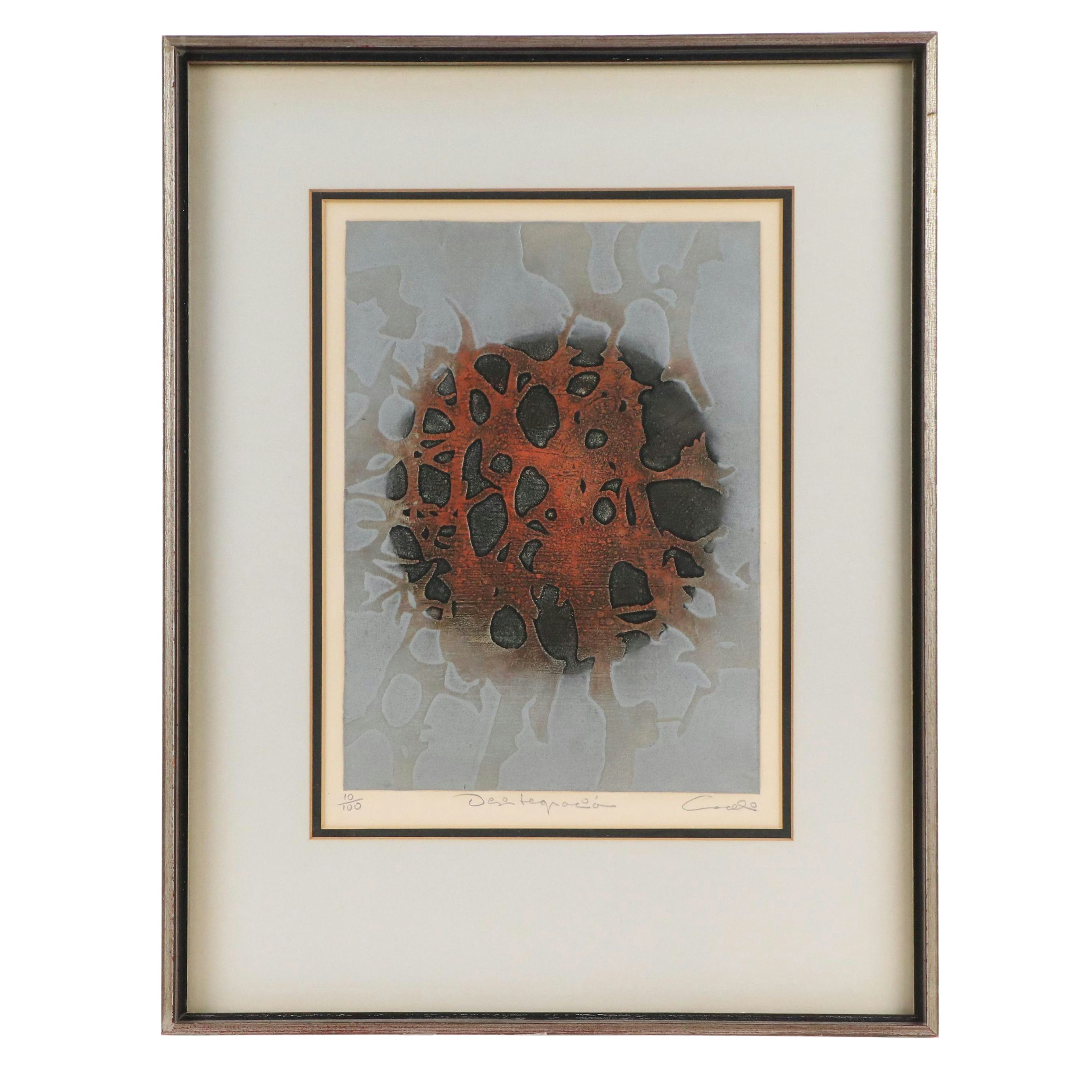Abstract Biomorphic Etching, Late 20th Century