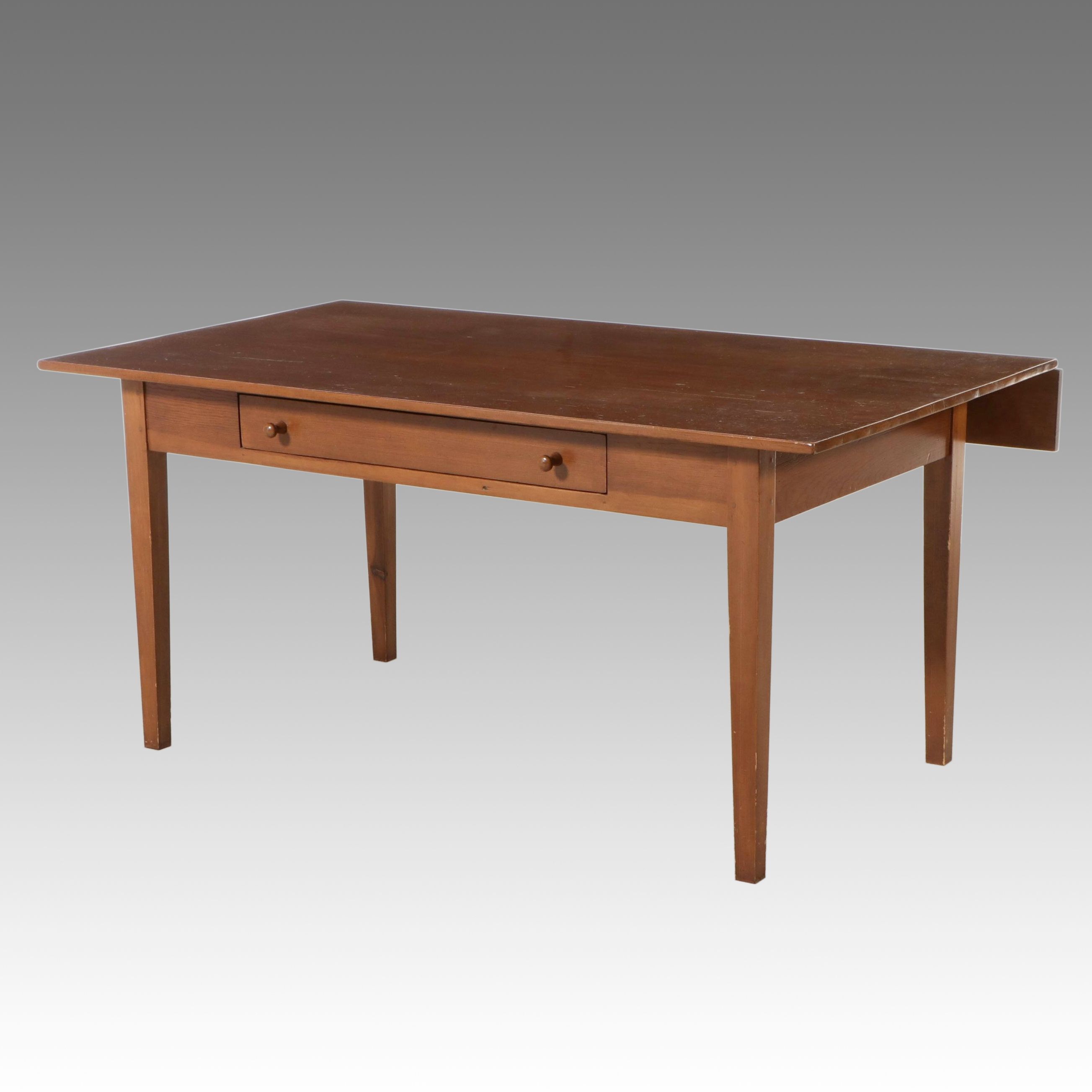 Single-Drawer Cherry Finish Writing Table