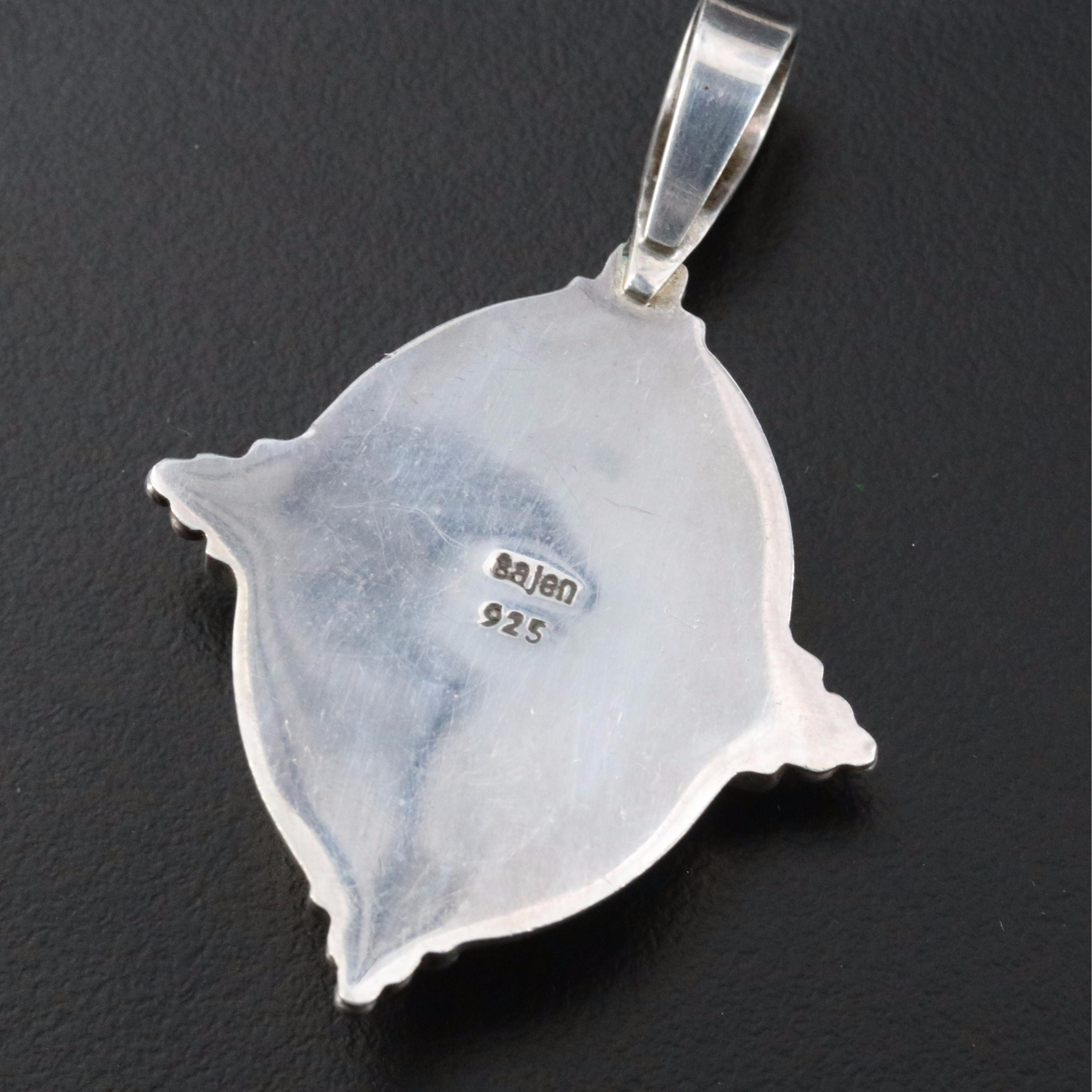 Sajen Sterling Pearl and Iolite Pendant