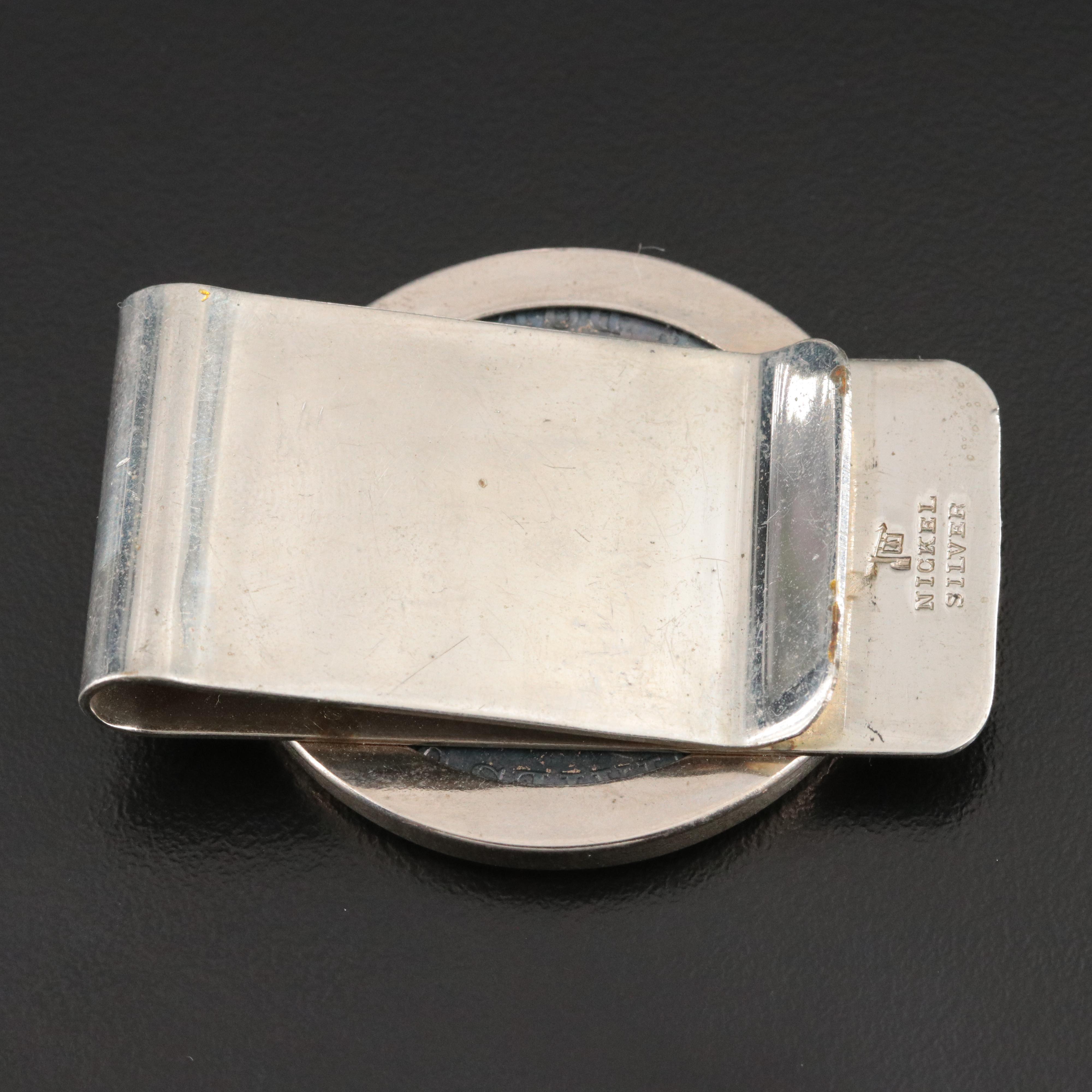 Bell Trading Post Money Clip with 1921 Morgan Silver Dollar