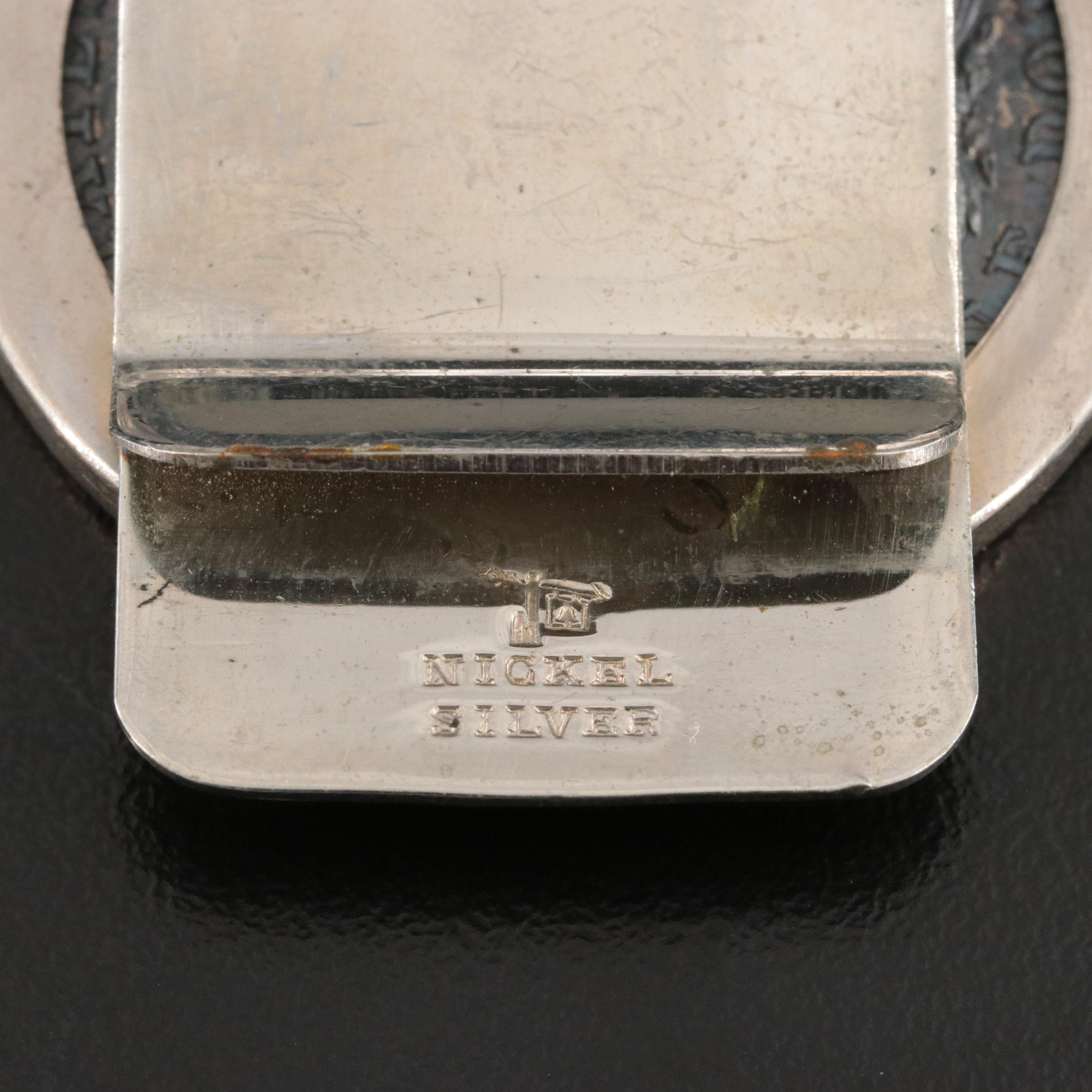 Bell Trading Post Money Clip with 1921 Morgan Silver Dollar