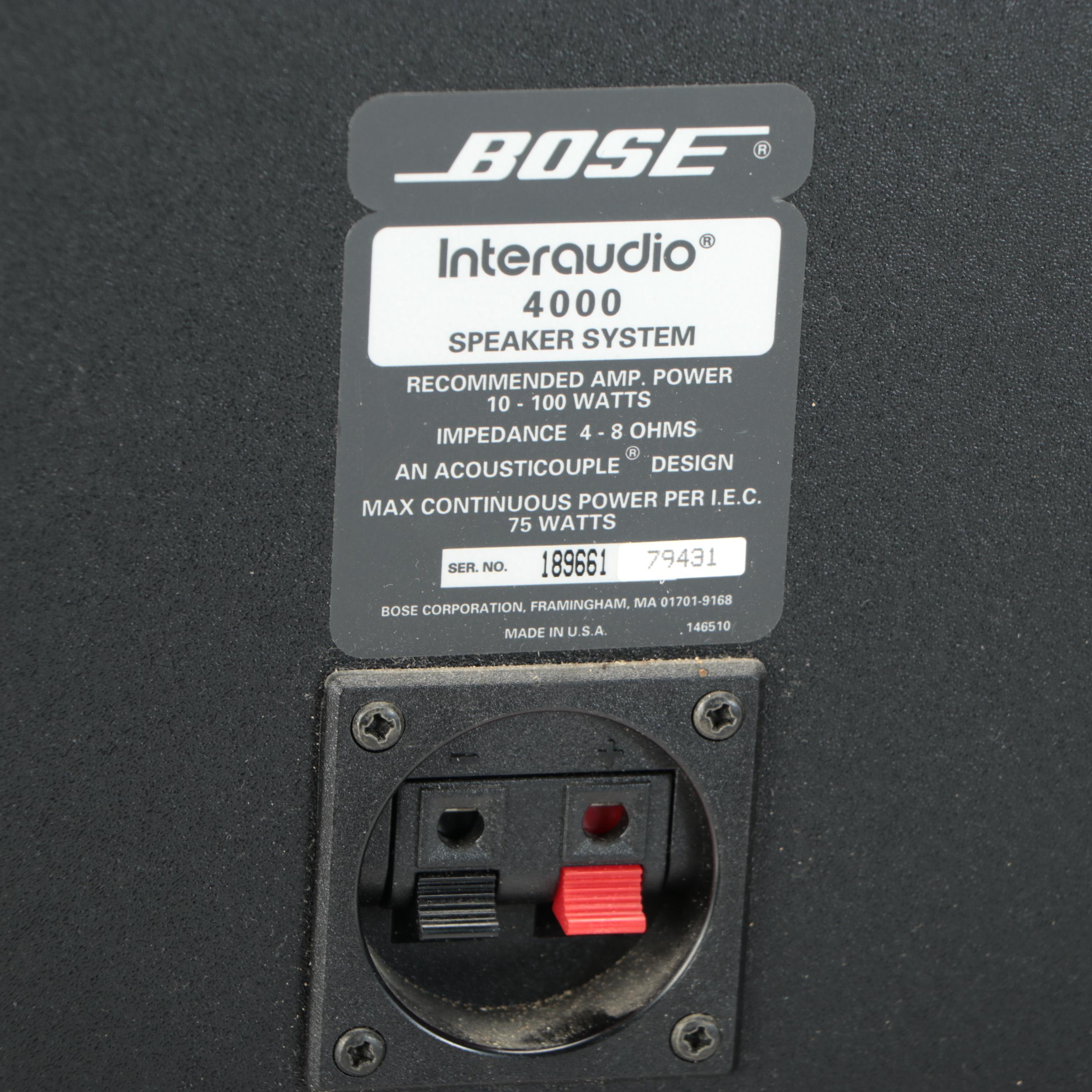 Bose Interaudio 4000 Speaker System