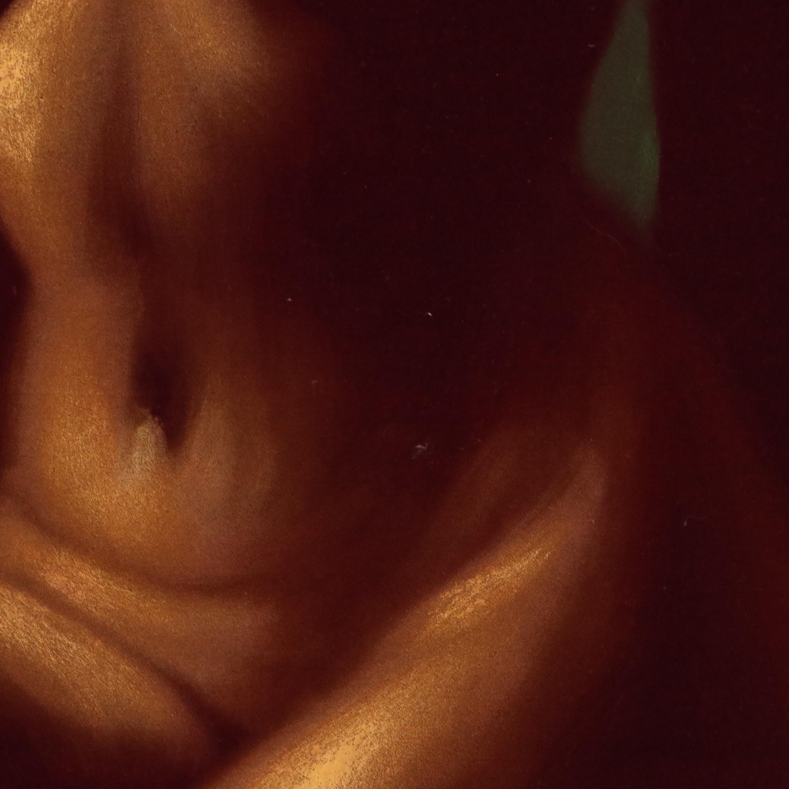 Velvet Painting of Seated Female Nude, 1970s