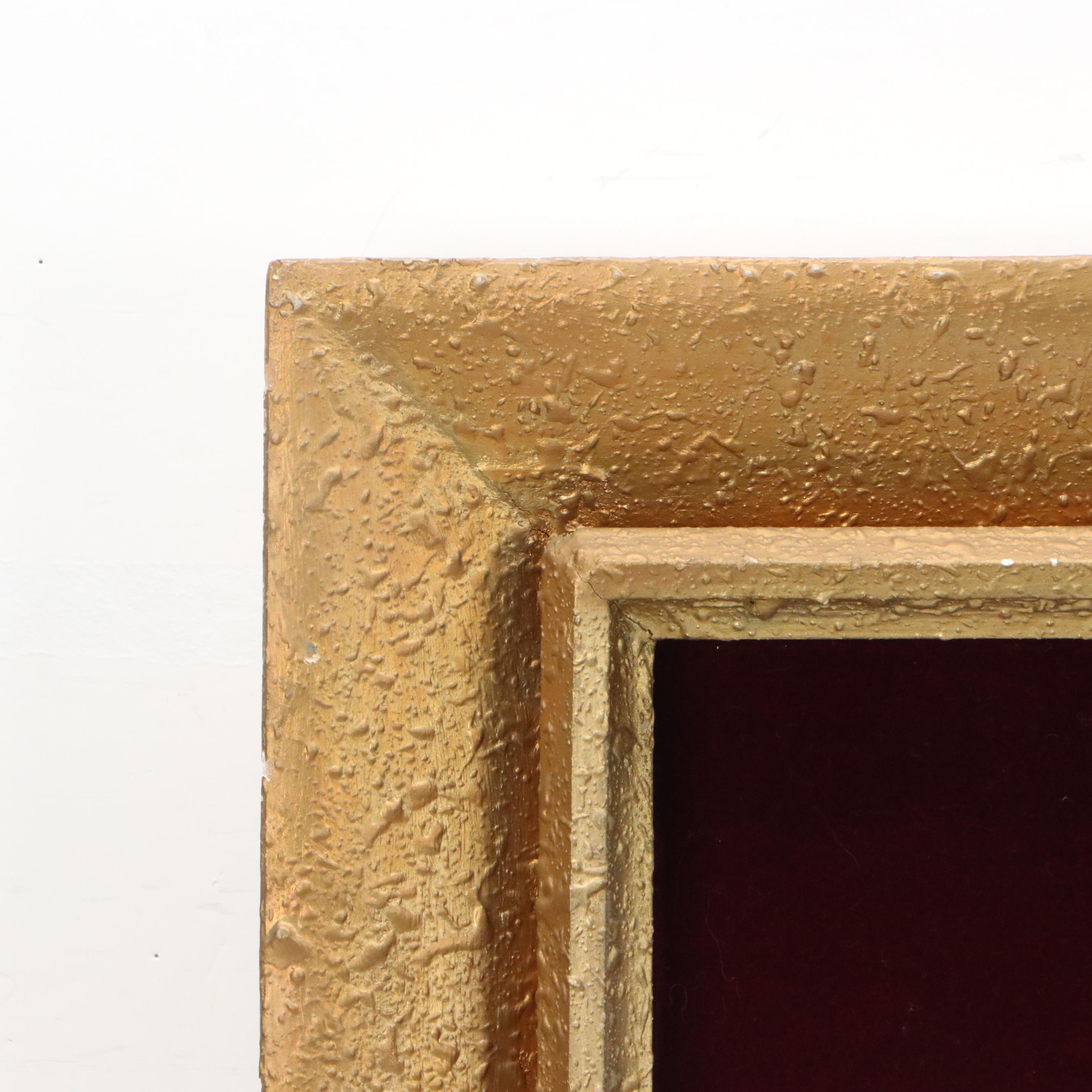 Velvet Painting of Seated Female Nude, 1970s