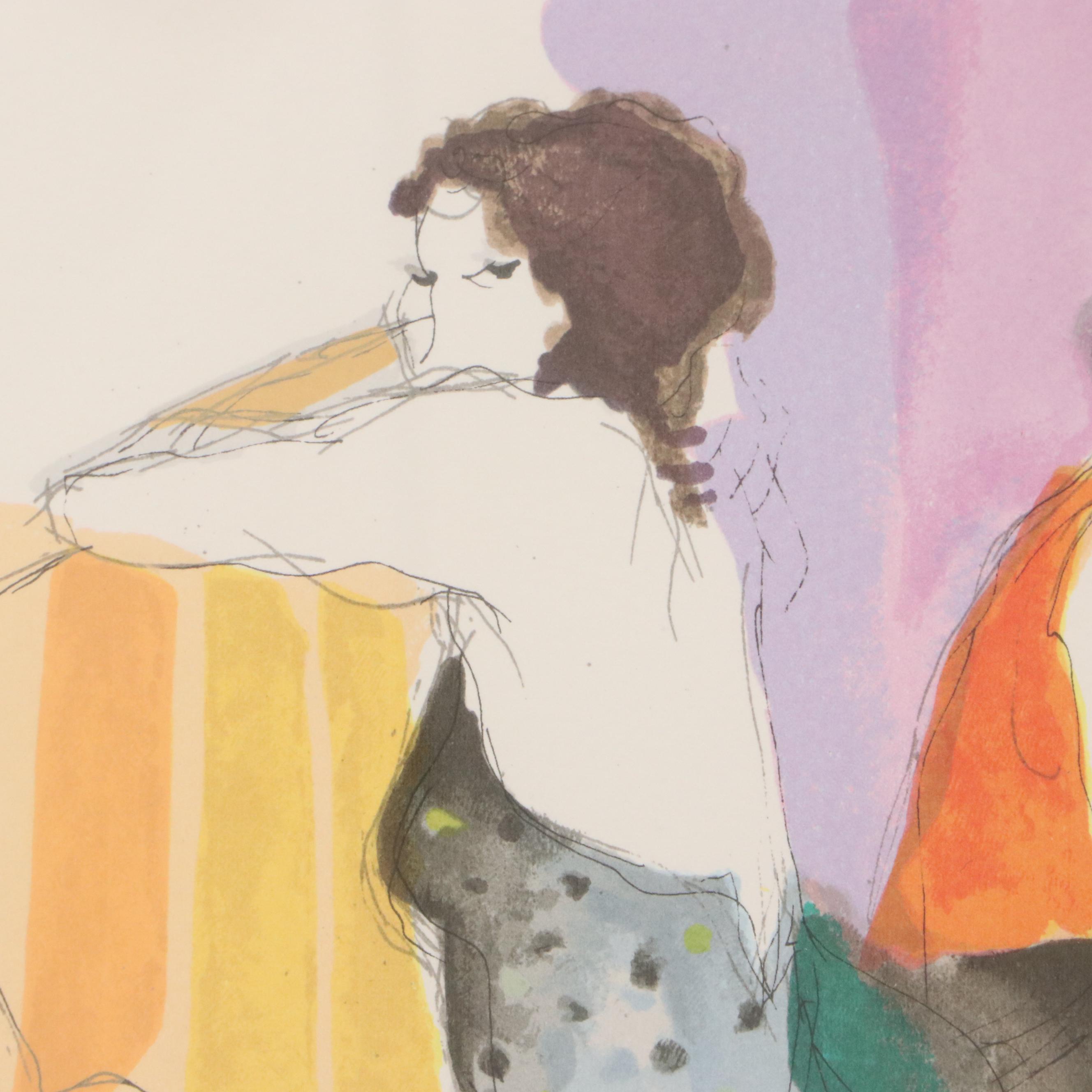 Itzchak Tarkay Serigraph "Les Parisiens," 1991