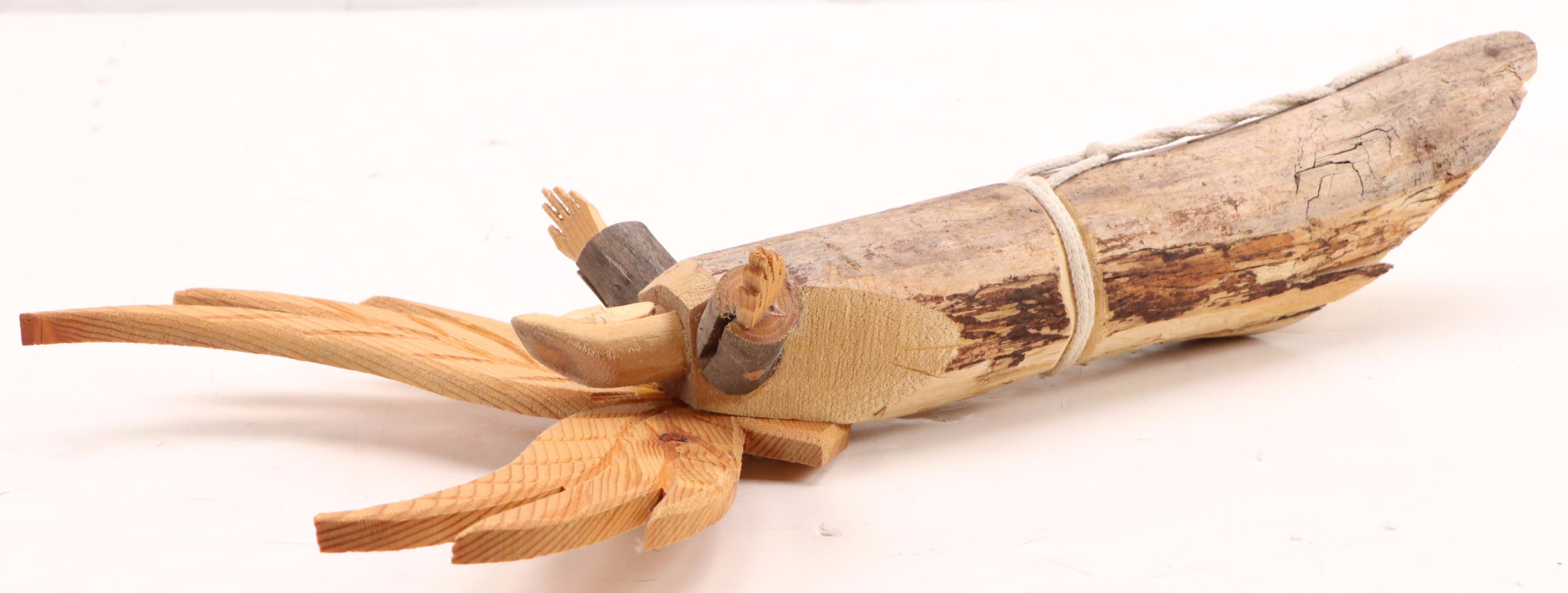 Hector Rascon Hand-Carved Wood Angel