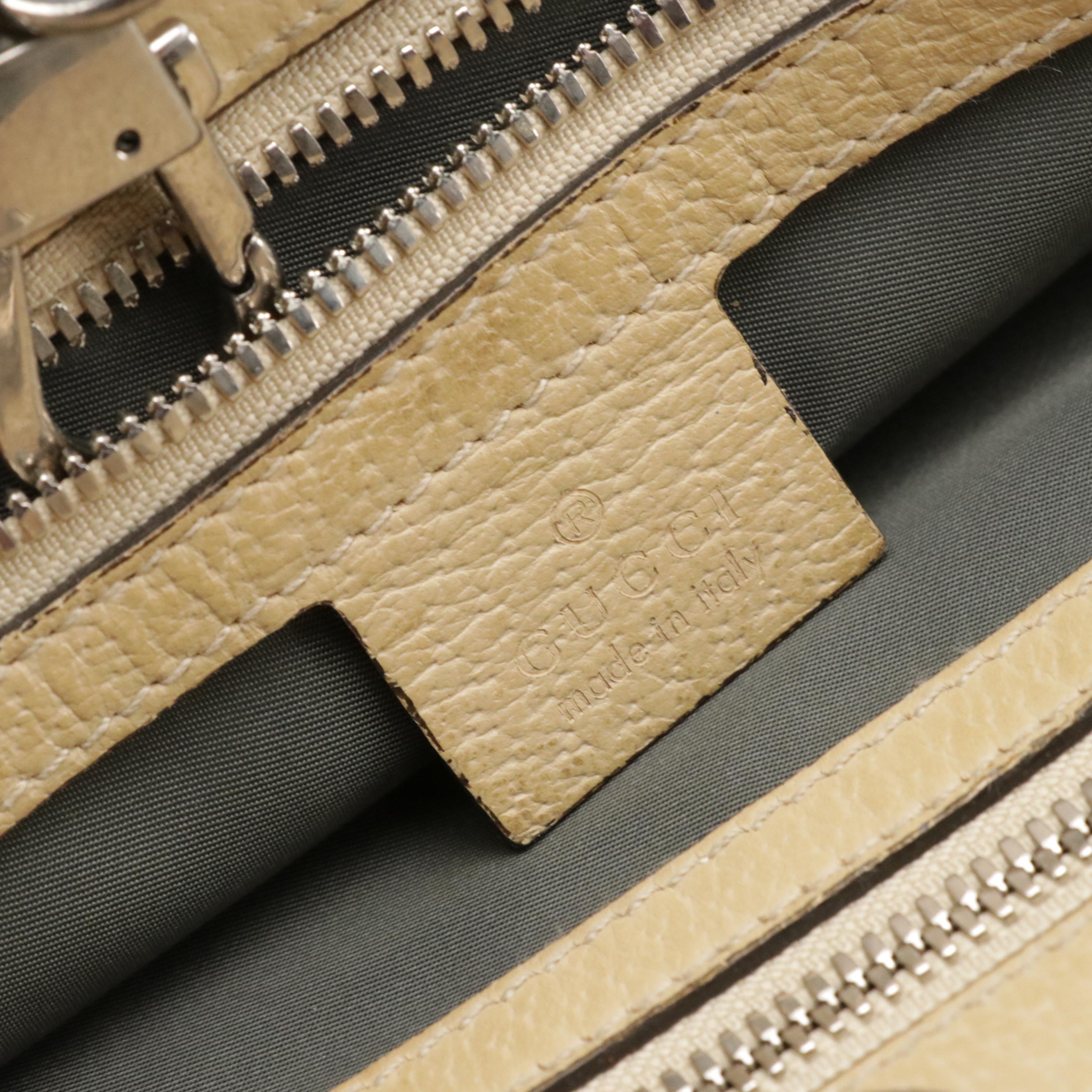 Gucci Off the Grid Two-Way Tote in Jumbo GG Grey Econyl Nylon and Leather Trim