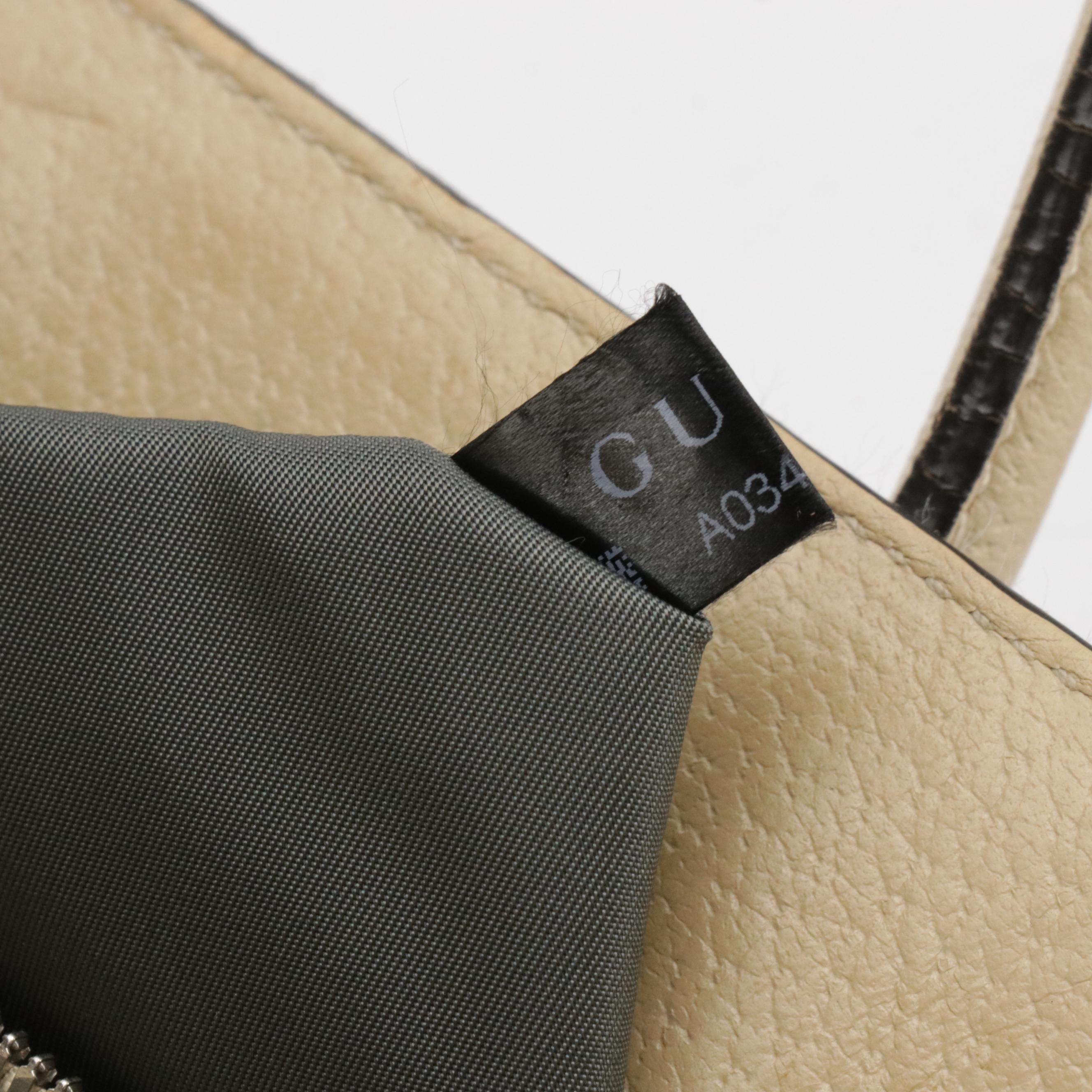 Gucci Off the Grid Two-Way Tote in Jumbo GG Grey Econyl Nylon and Leather Trim