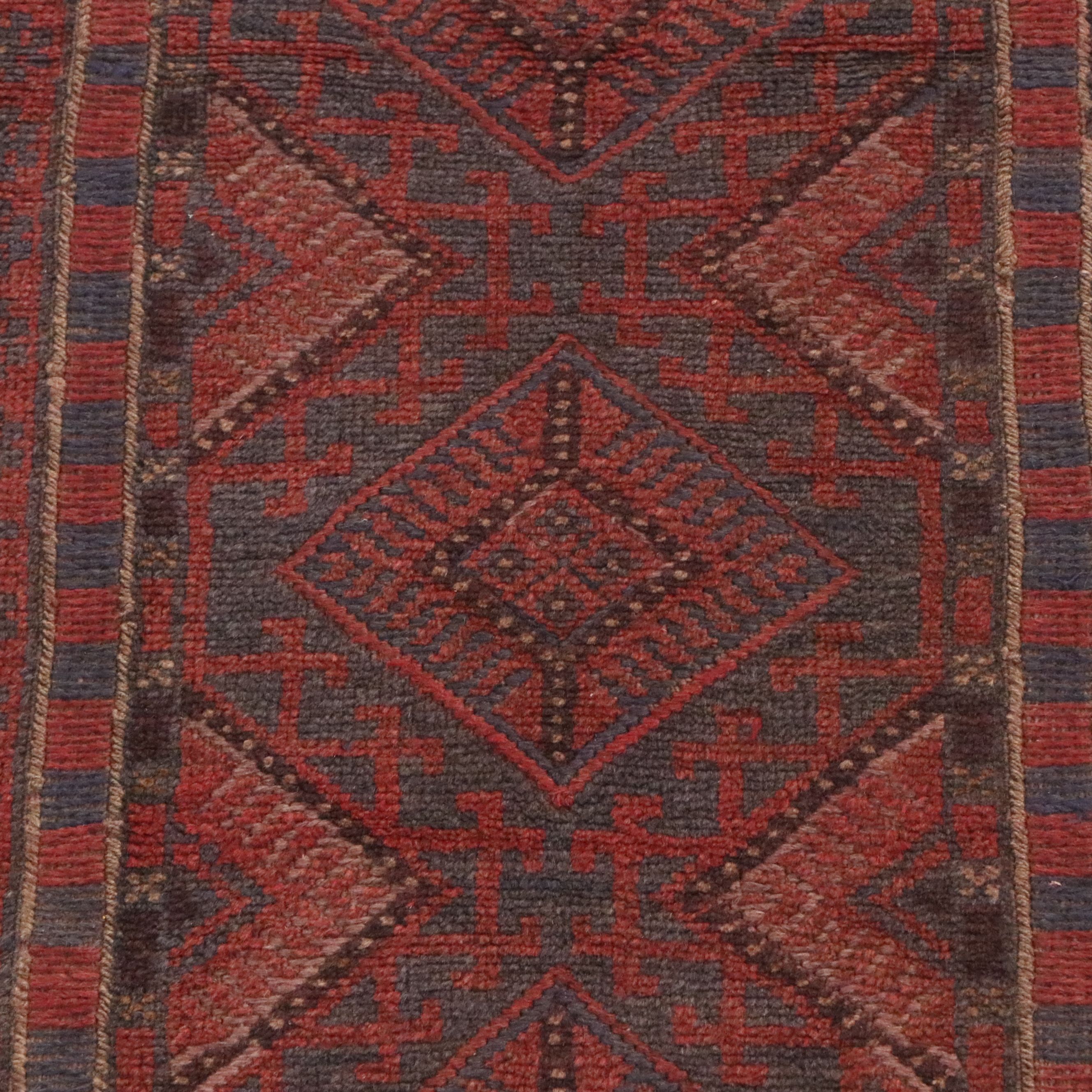 2'1 x 7'7 Handwoven Afghan Mashwani Carpet Runner