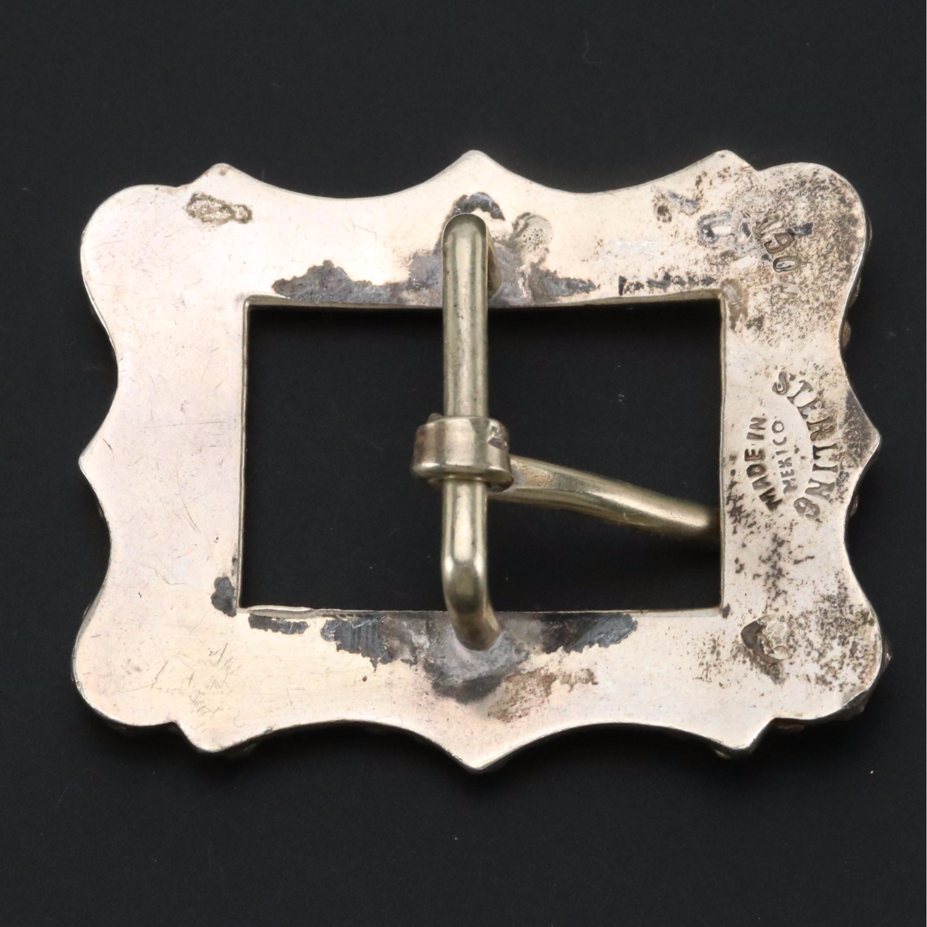 Vogt Engraved Southwestern Style Sterling Silver Buckle