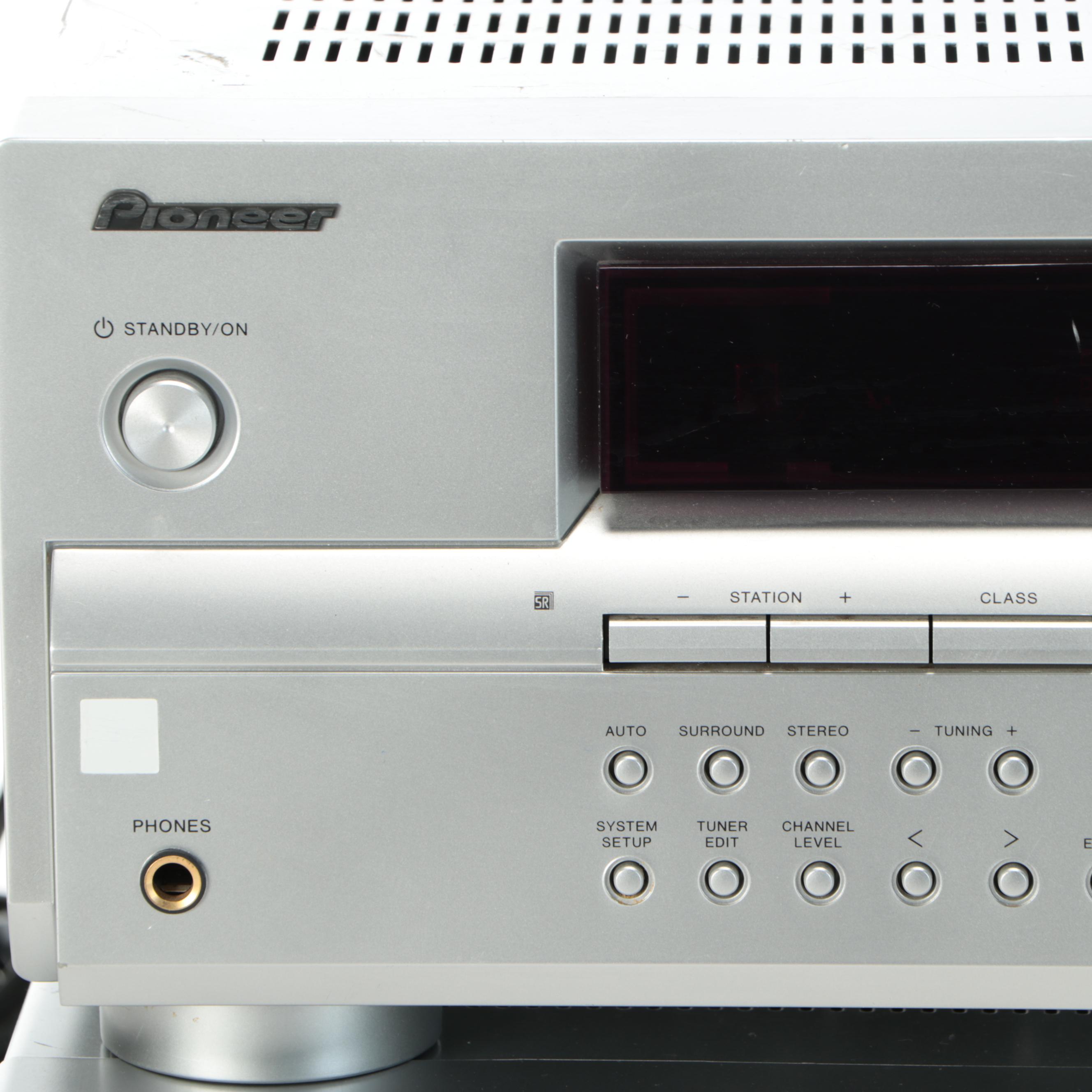 Two Pioneer SX-315 Audio Multichannel Receivers with Nintendo Wii Video Games