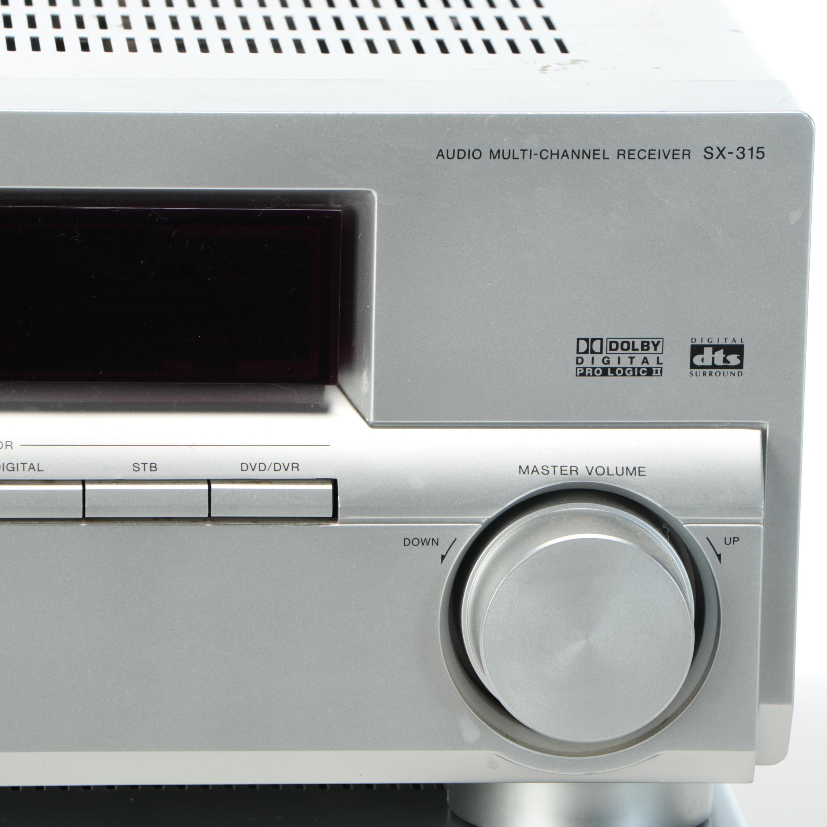 Two Pioneer SX-315 Audio Multichannel Receivers with Nintendo Wii Video Games