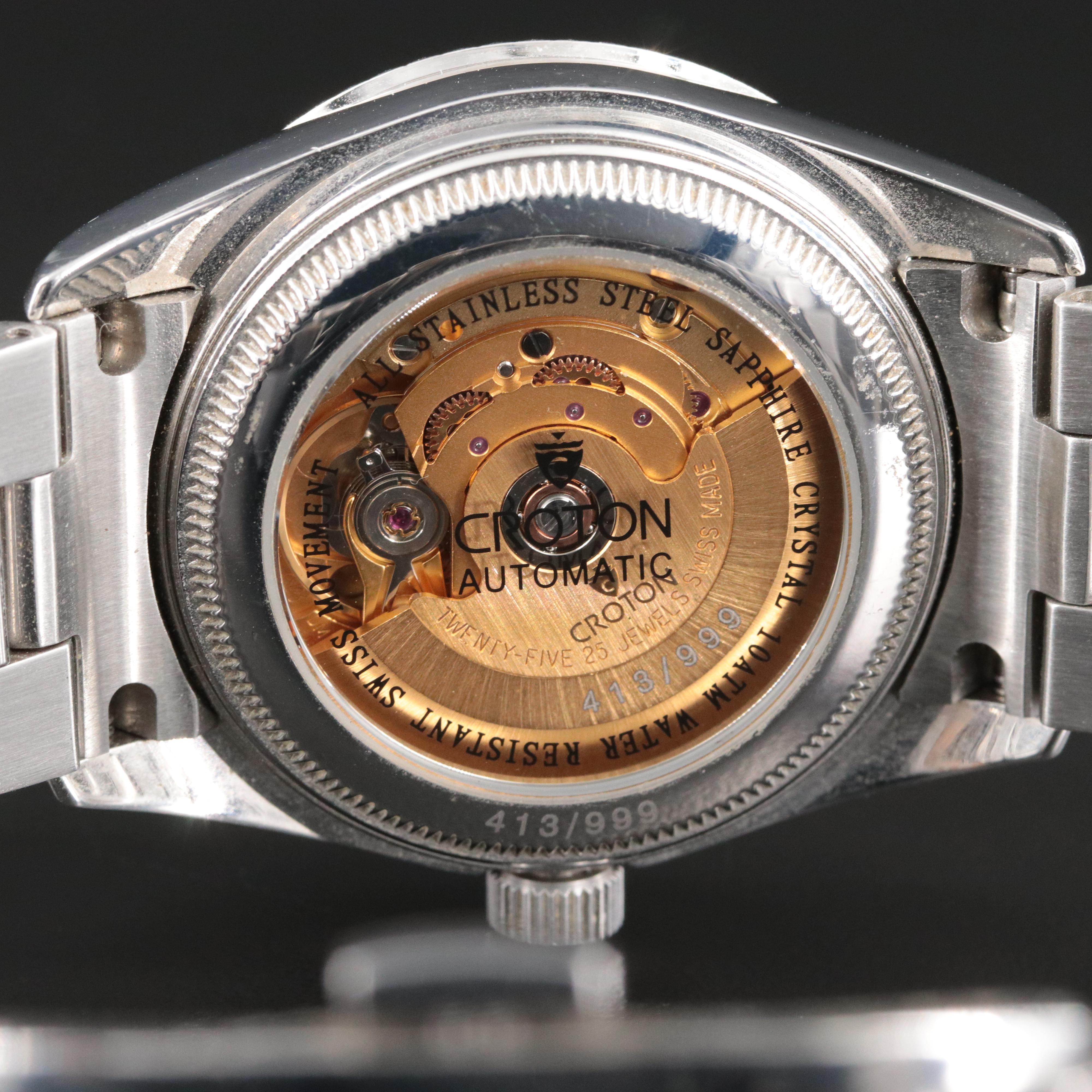 Croton 1st Gen Belagio ETA 2836 Automatic Stainless Steel Watch