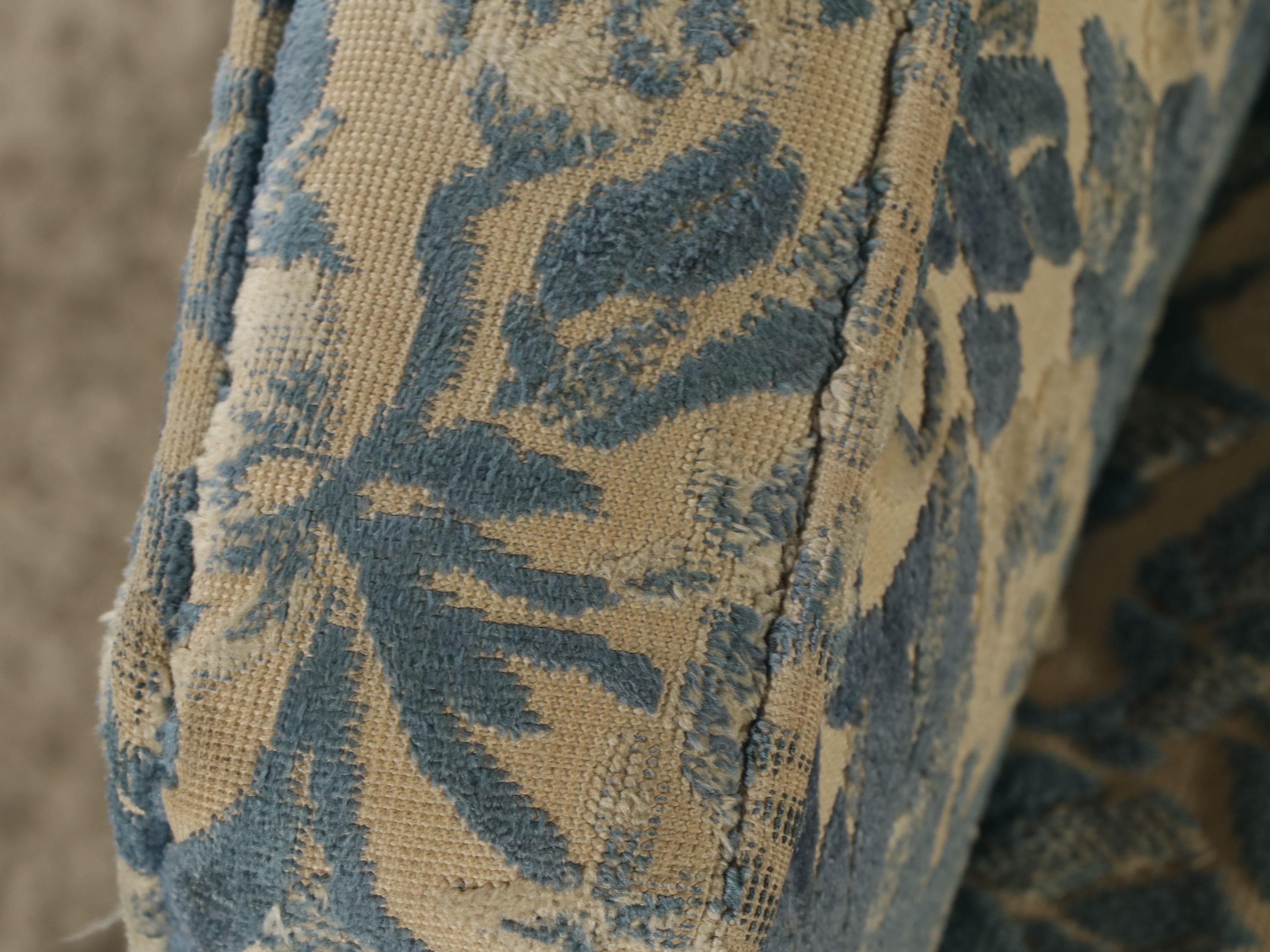 Pair of Mid Century Modern Floral Upholstered Armchairs