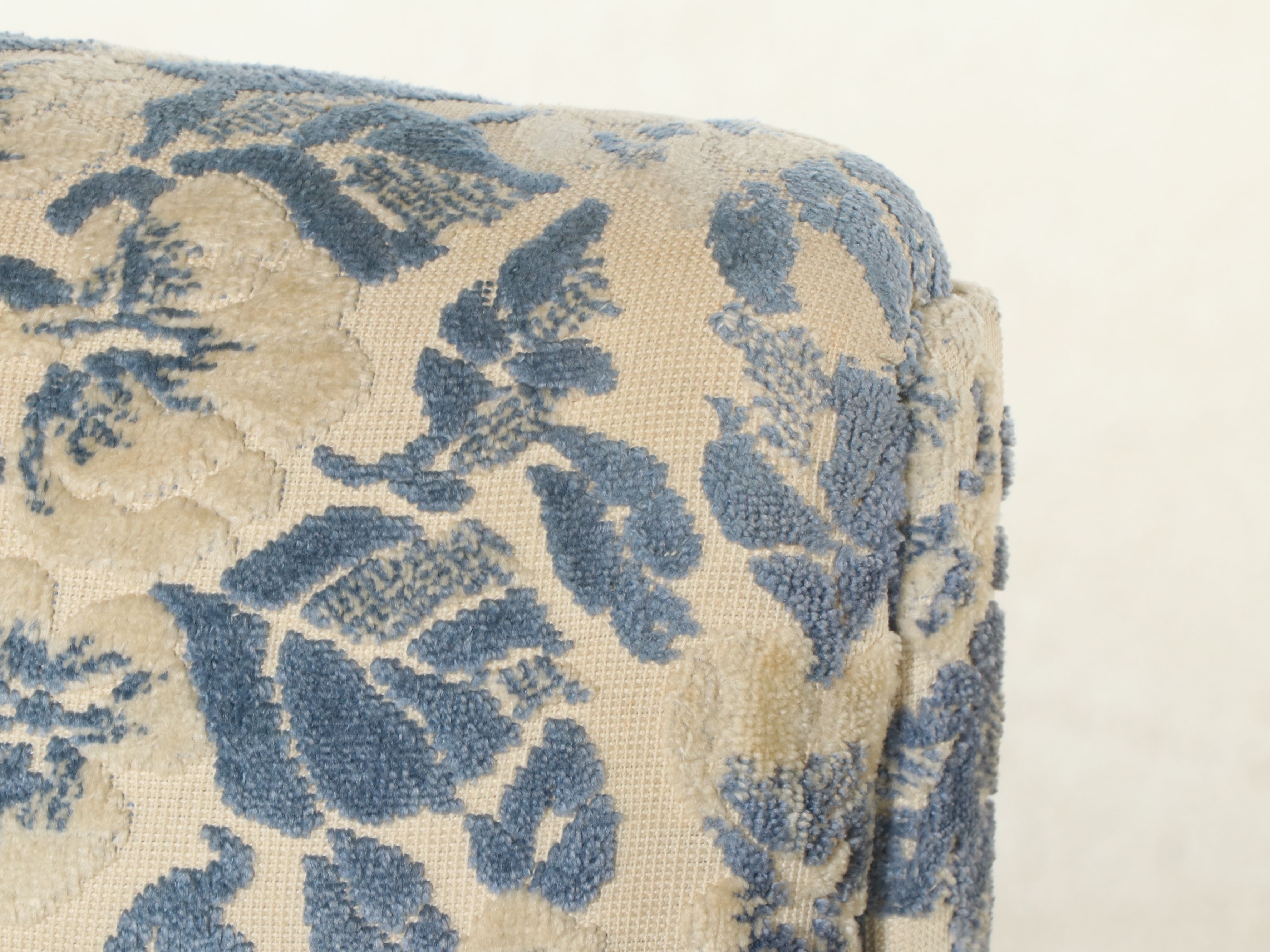 Pair of Mid Century Modern Floral Upholstered Armchairs