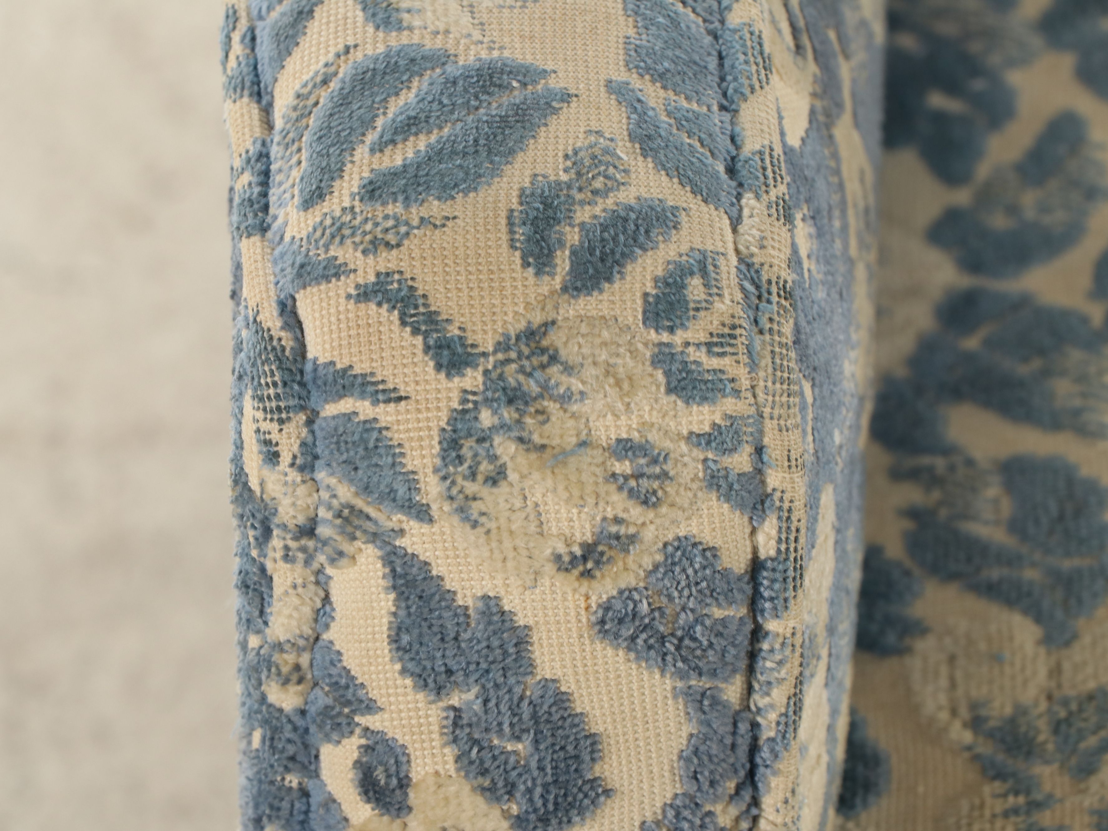 Pair of Mid Century Modern Floral Upholstered Armchairs