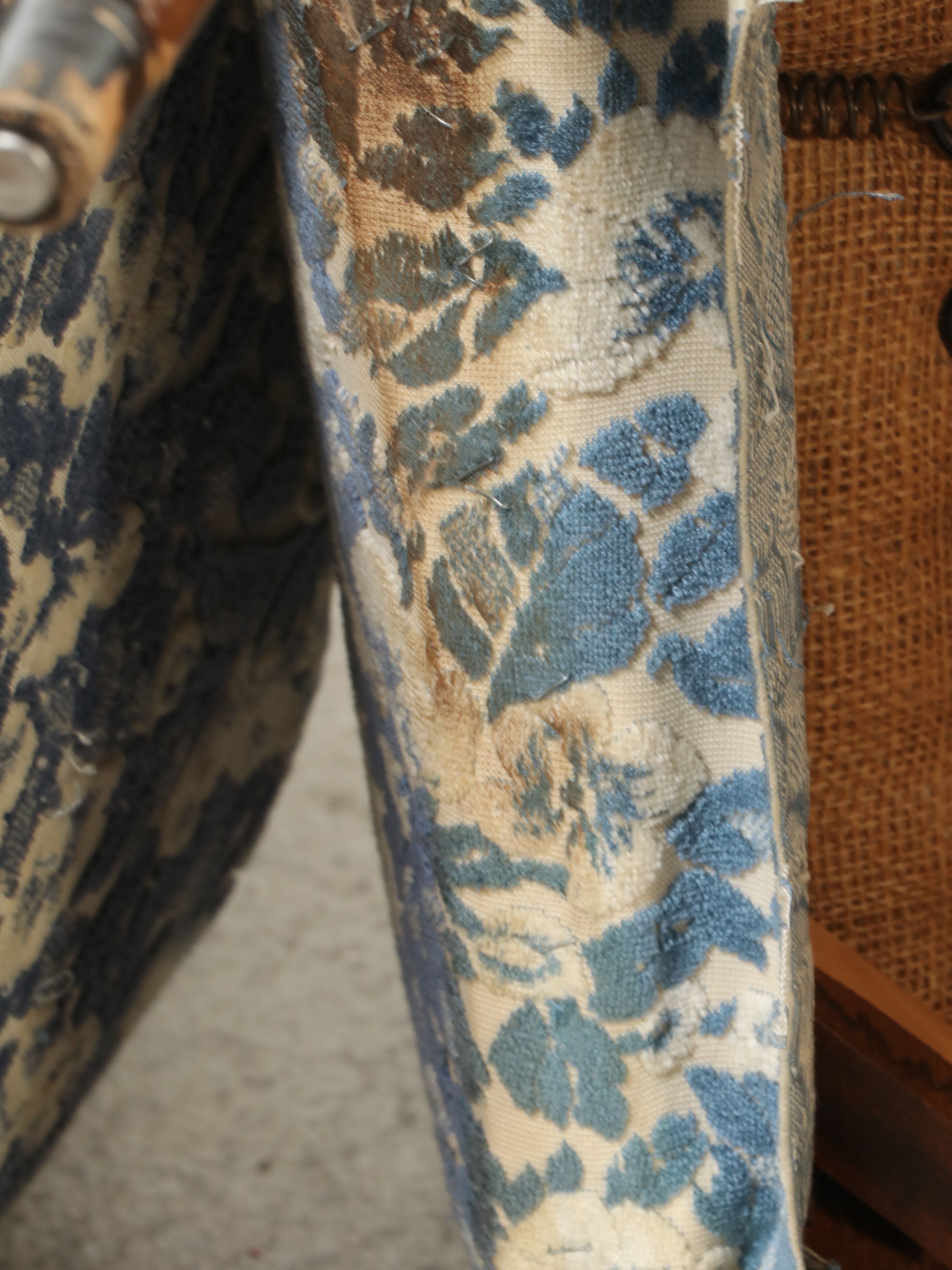 Pair of Mid Century Modern Floral Upholstered Armchairs