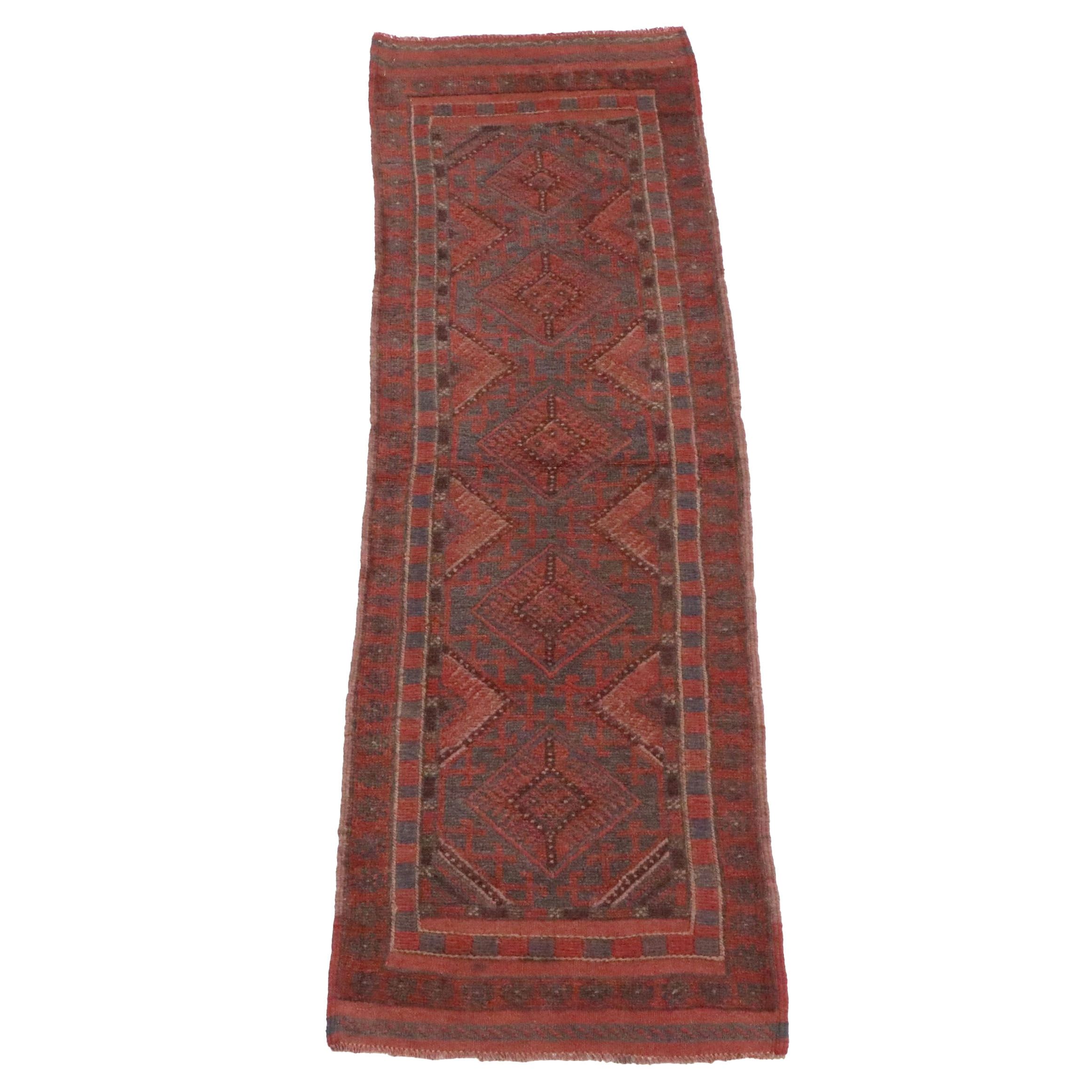 2'1 x 7'7 Handwoven Afghan Mashwani Carpet Runner