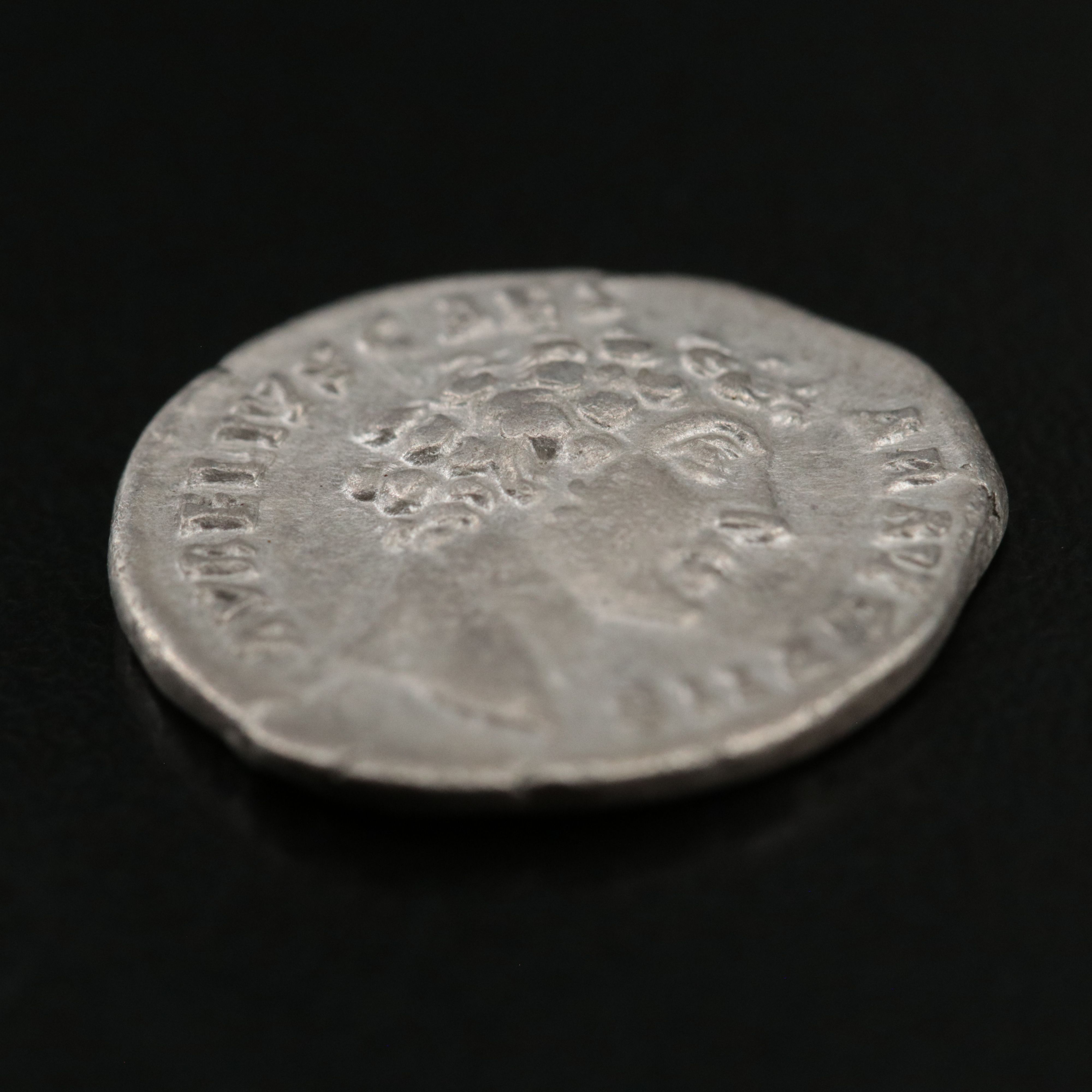 Ancient Roman Imperial AR Denarius of Marcus Aurelius, ca. 144 A.D.