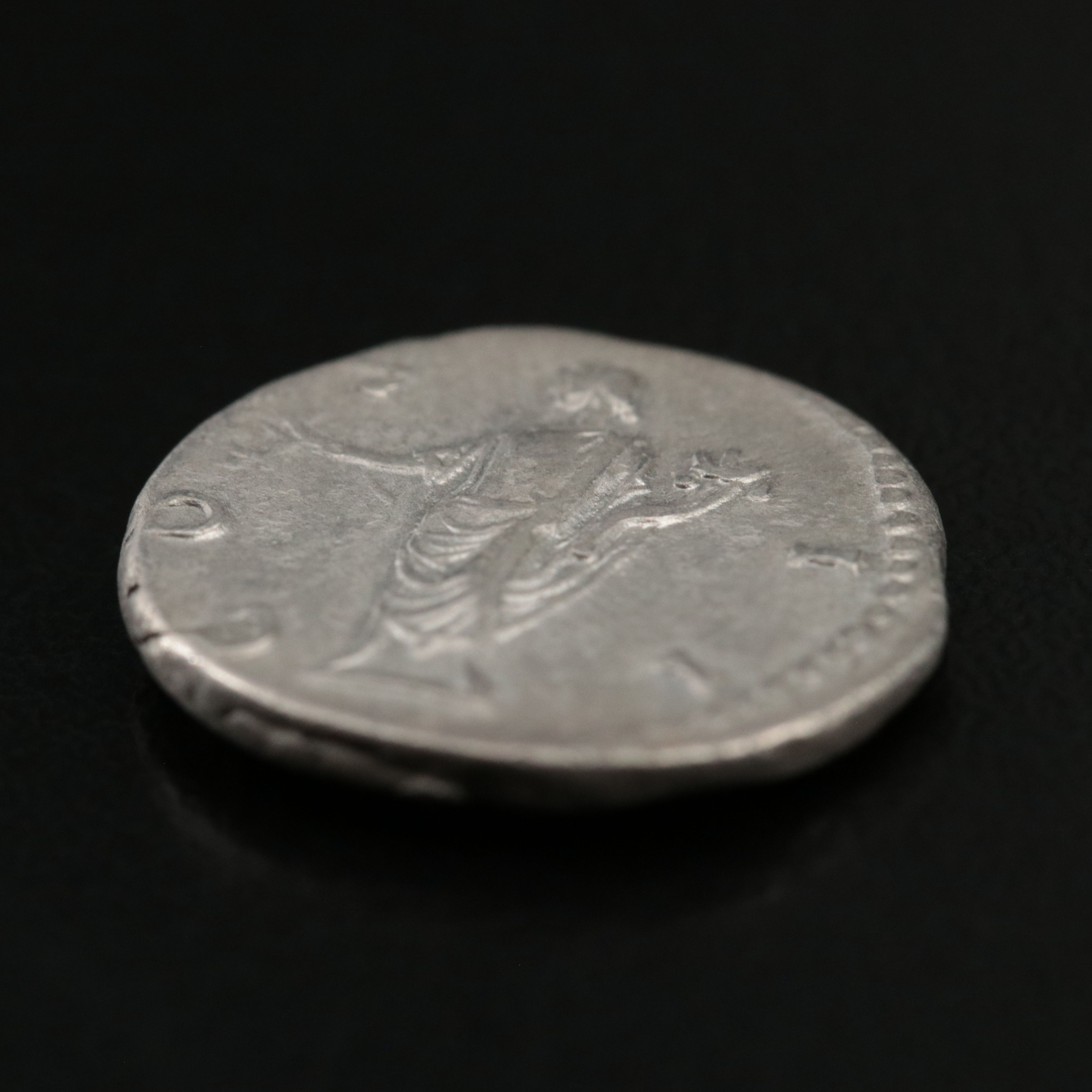 Ancient Roman Imperial AR Denarius of Marcus Aurelius, ca. 144 A.D.