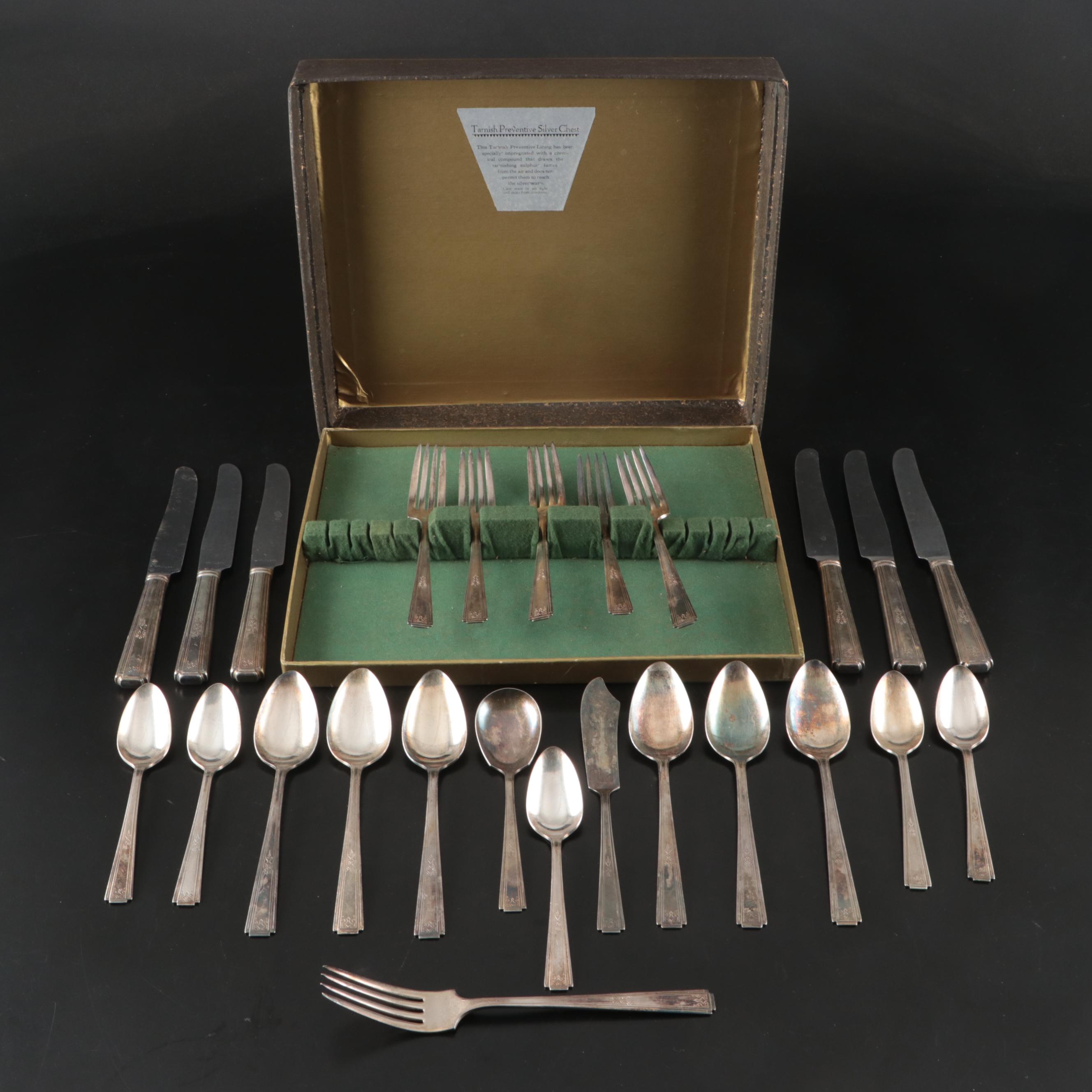 National Silver Co. "Lady Grace" Silver Plate Flatware, 1933