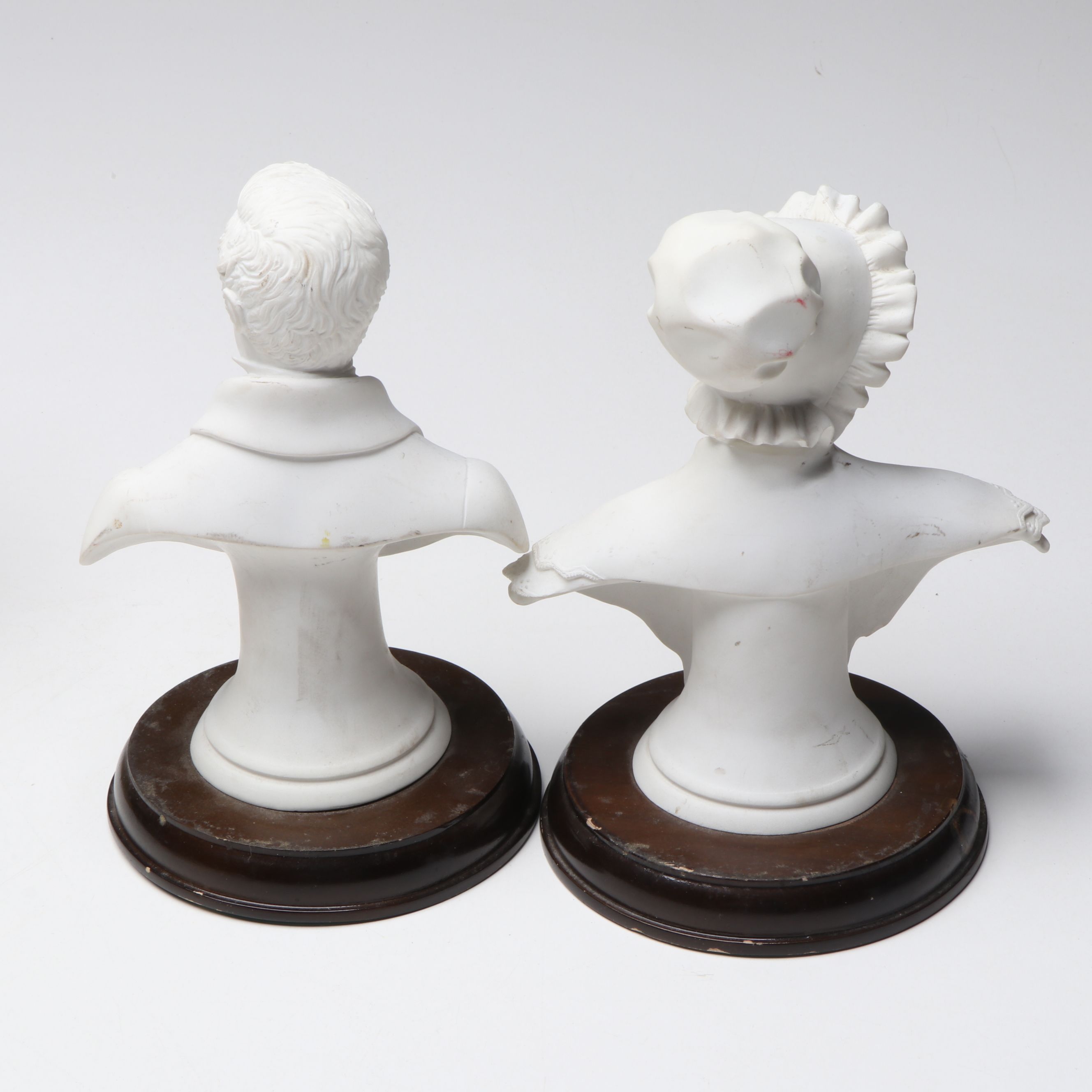 Joseph and Emma Smith Busts with Decorative Box and Classical Décor