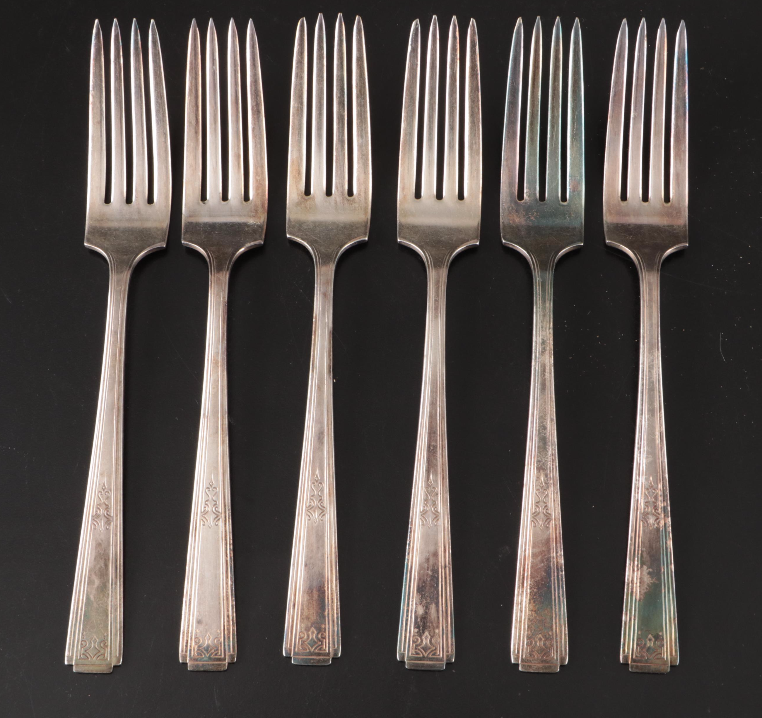 National Silver Co. "Lady Grace" Silver Plate Flatware, 1933