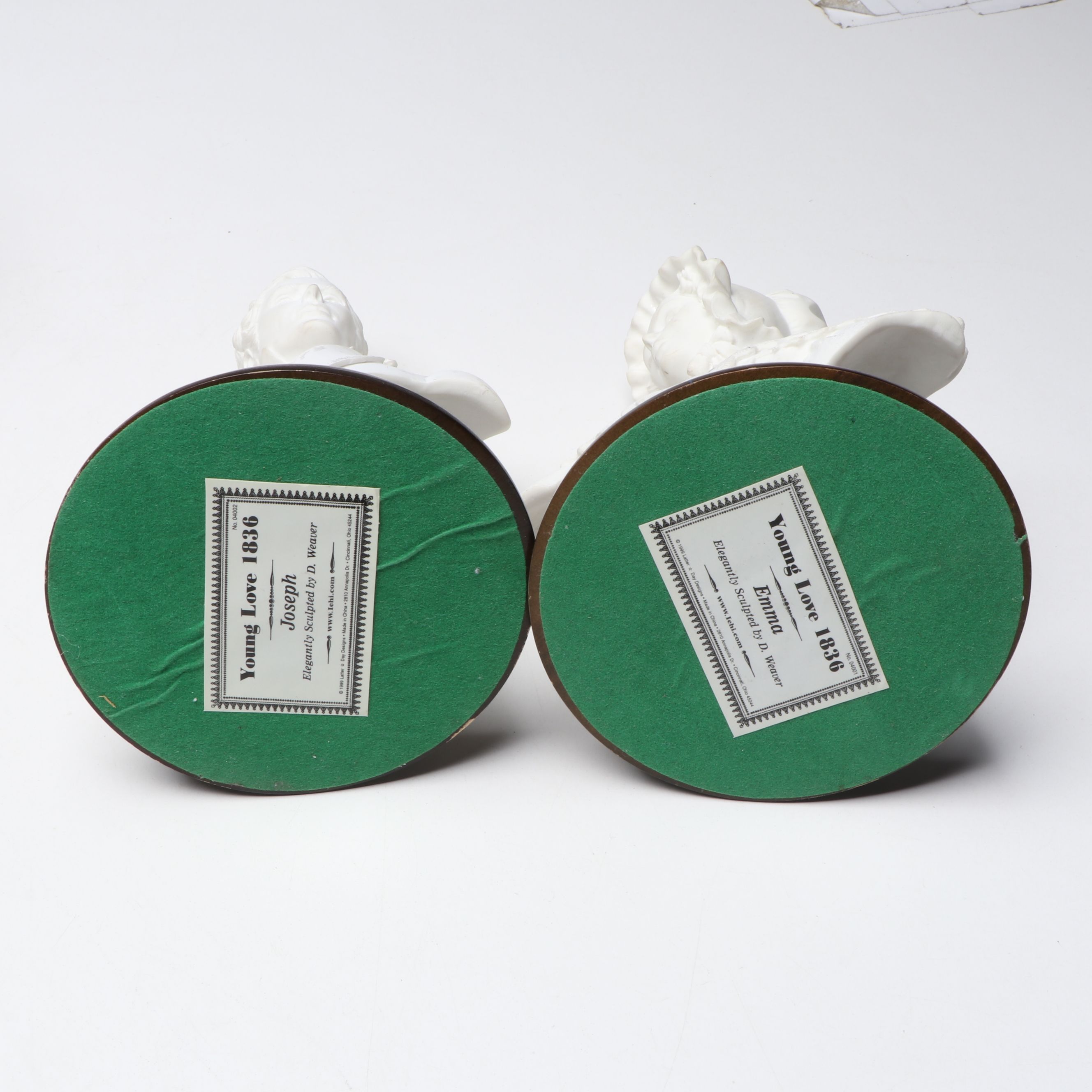 Joseph and Emma Smith Busts with Decorative Box and Classical Décor