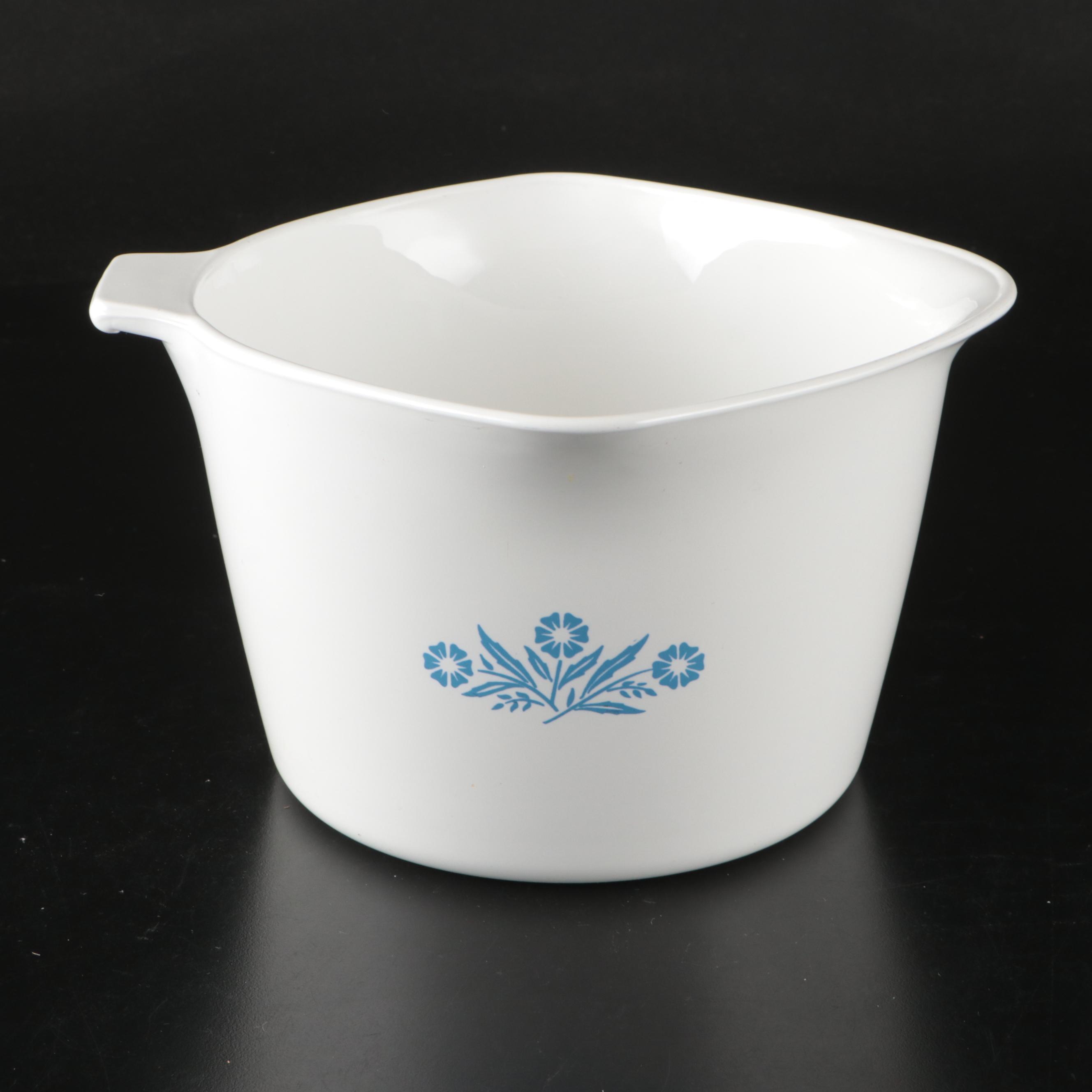 Corning Ware "Cornflower Blue" Glass Bakeware, Mid to Late 20th Century