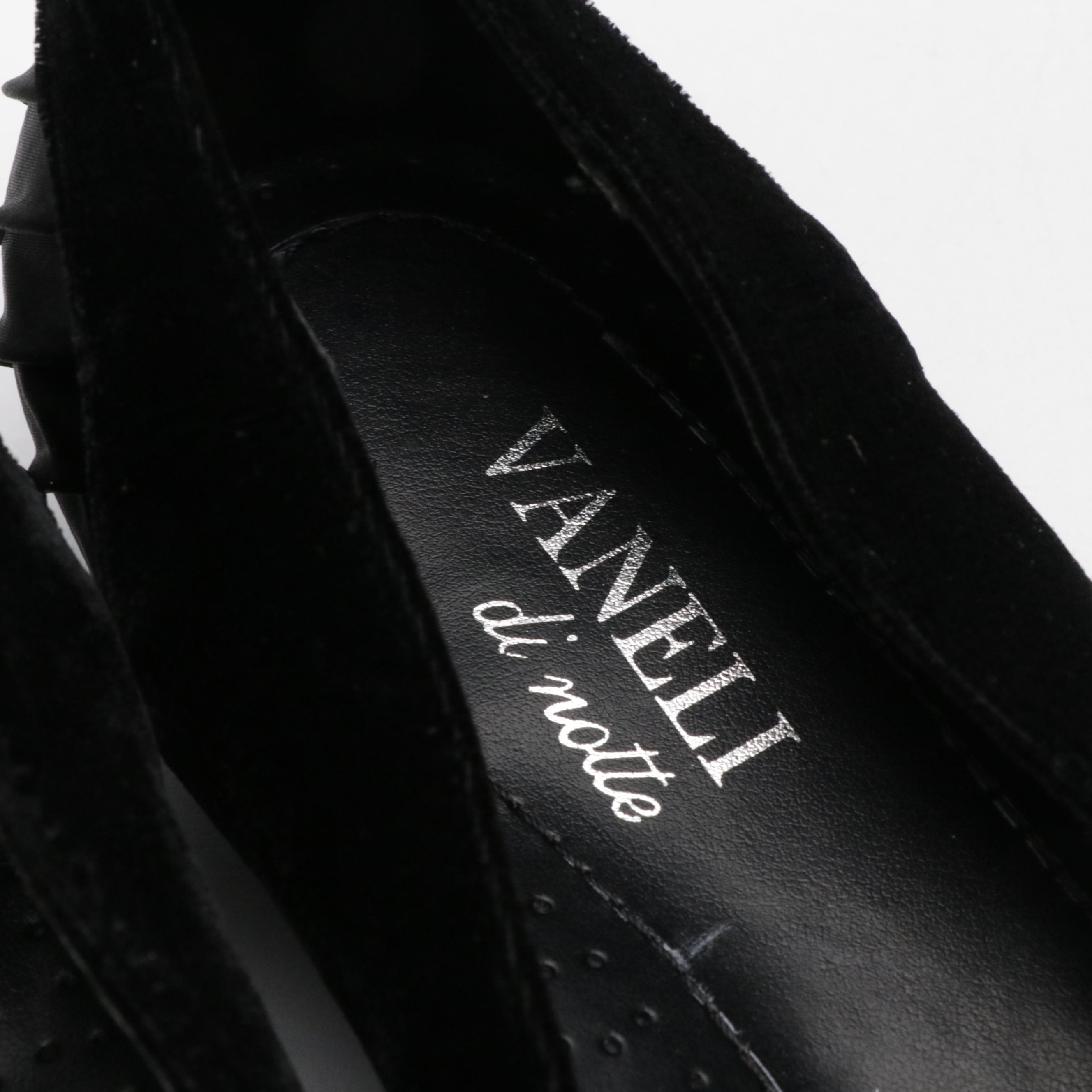 Stuart Weitzman Chic Pearl Black Suede & Veneli Geesol Black Velvet Ballet Flats