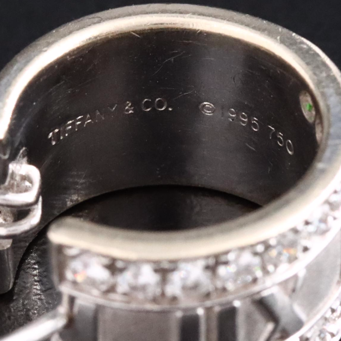 Tiffany & Co. Atlas 18K 1.10 CTW Diamond Hoop Earrings